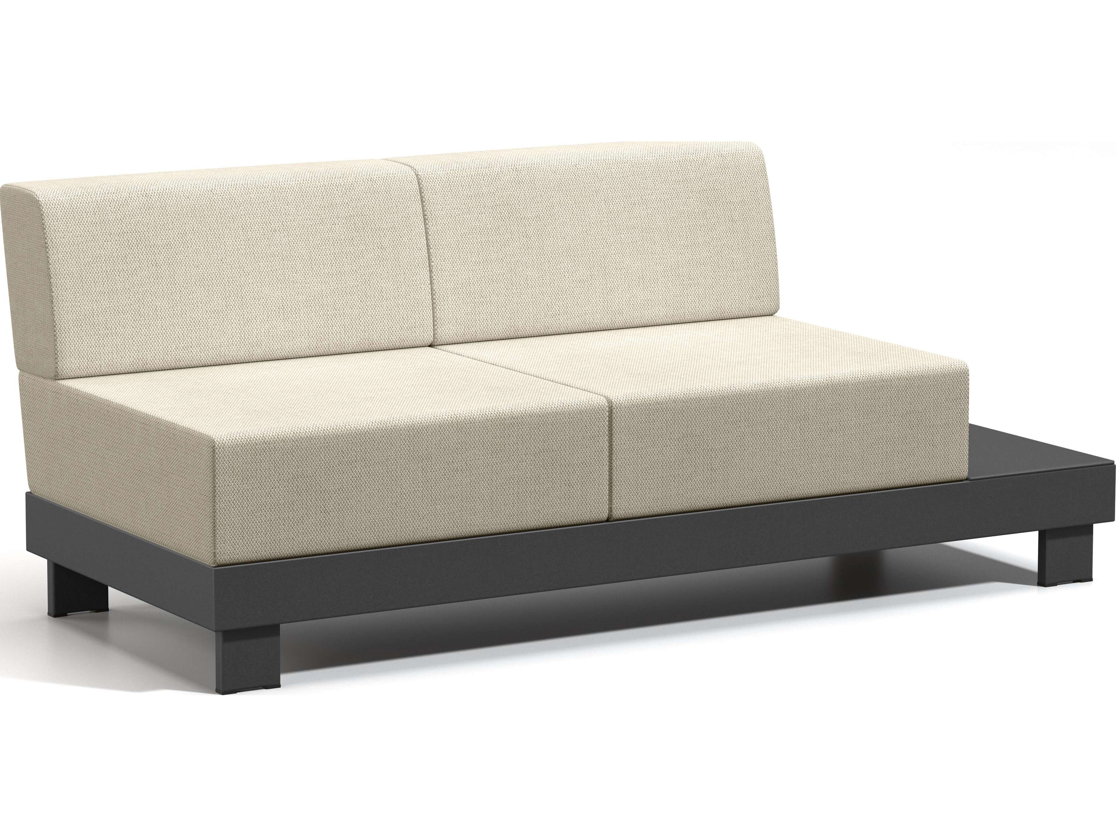 Urban Cushion Aluminum Left Table Outdoor Patio Loveseat