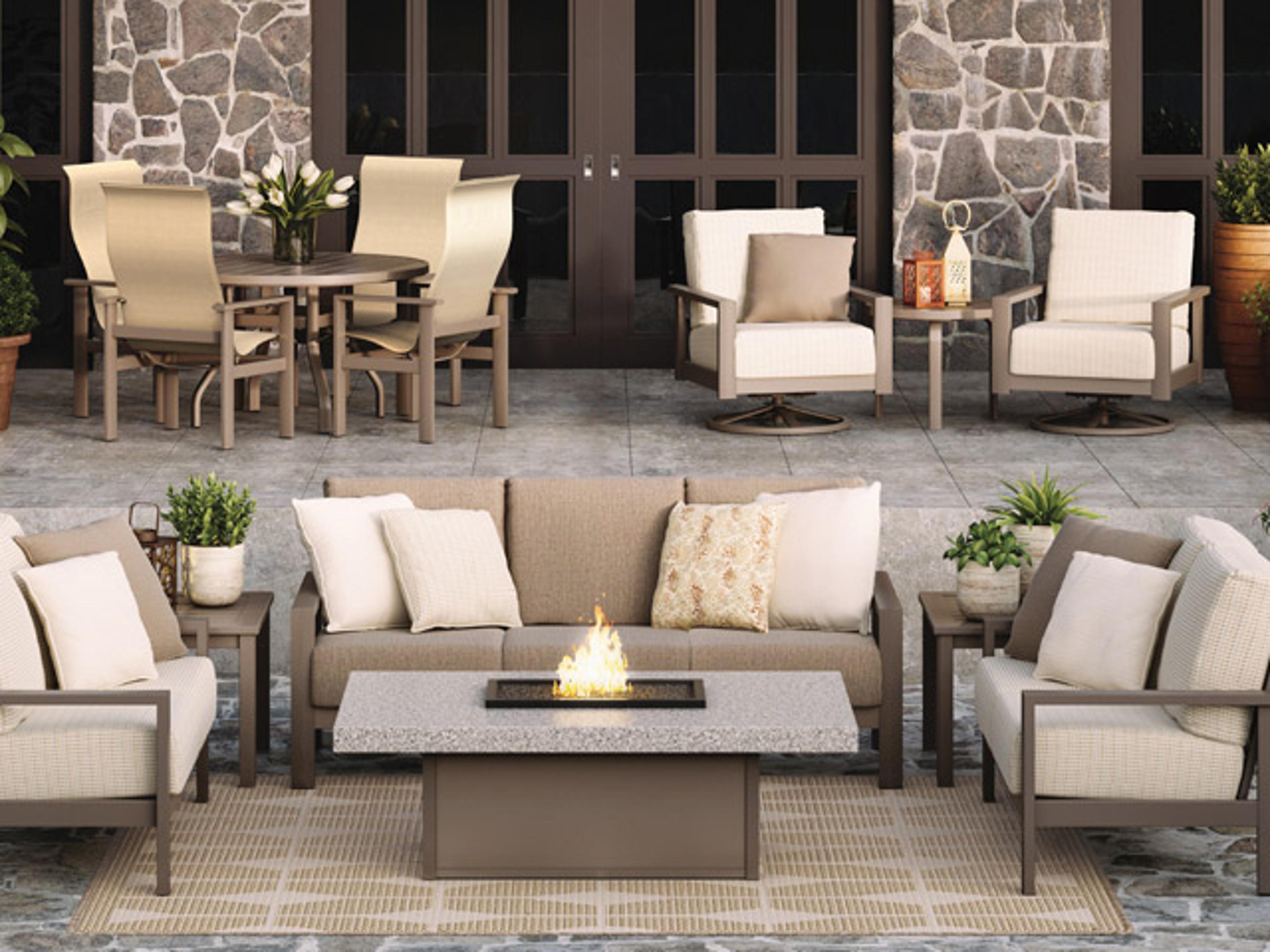 Homecrest Stonegate Aluminum Rectangular Fire Pit Table Top