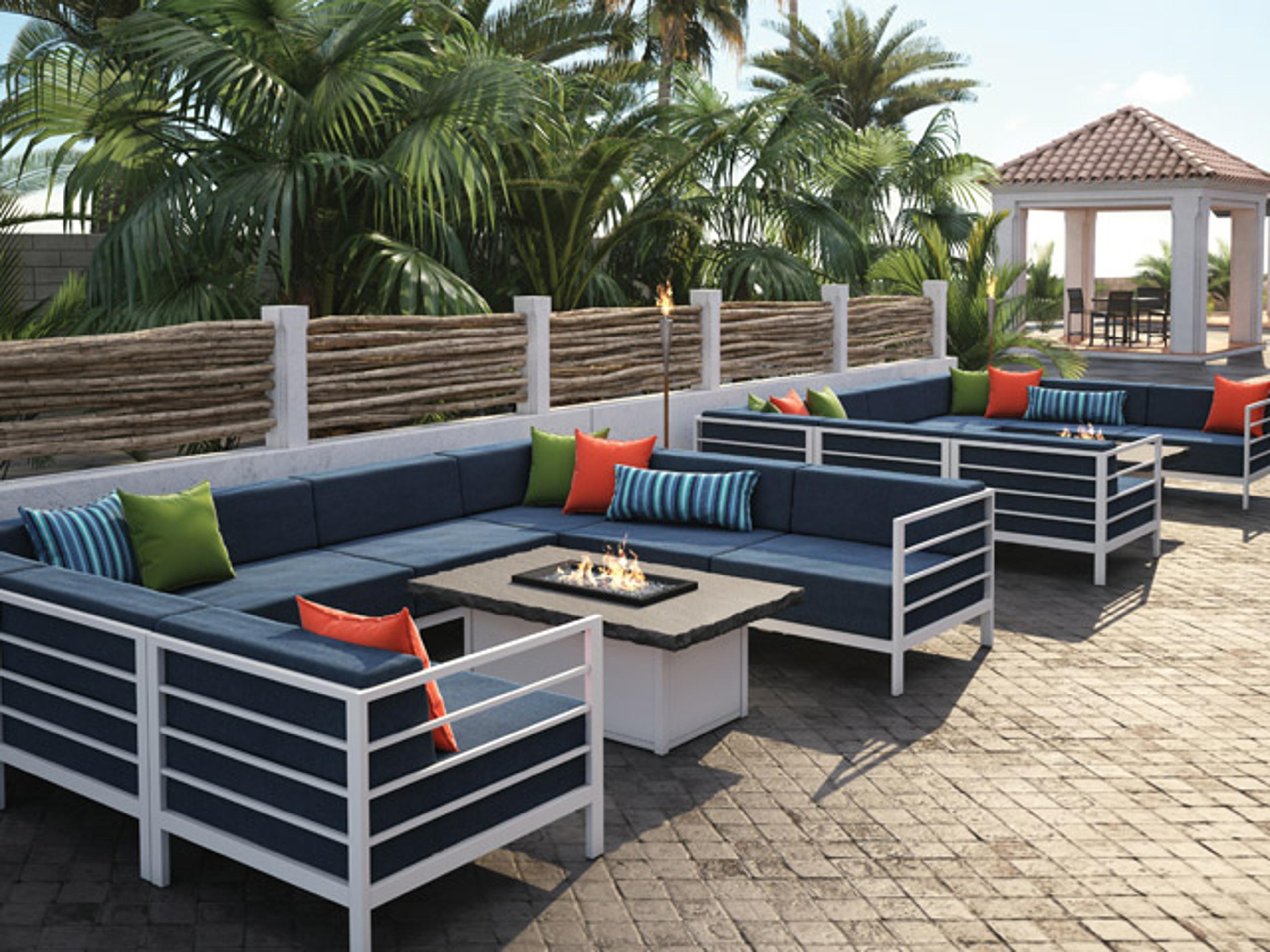 Homecrest Slate Aluminum Rectangular Fire Pit Table Top