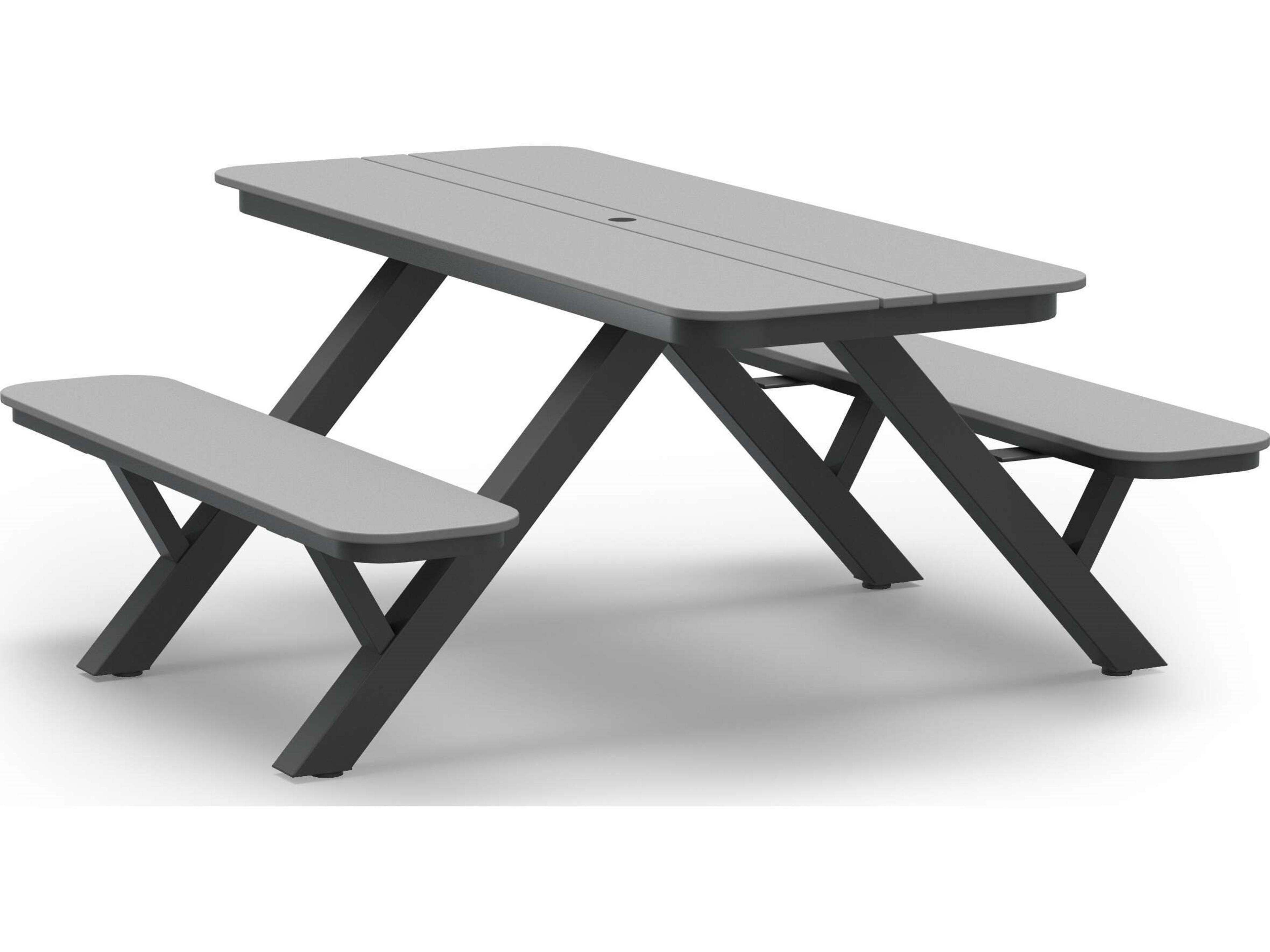 Bridger 29" x 72" Rectangular Picnic Table (with Hole)