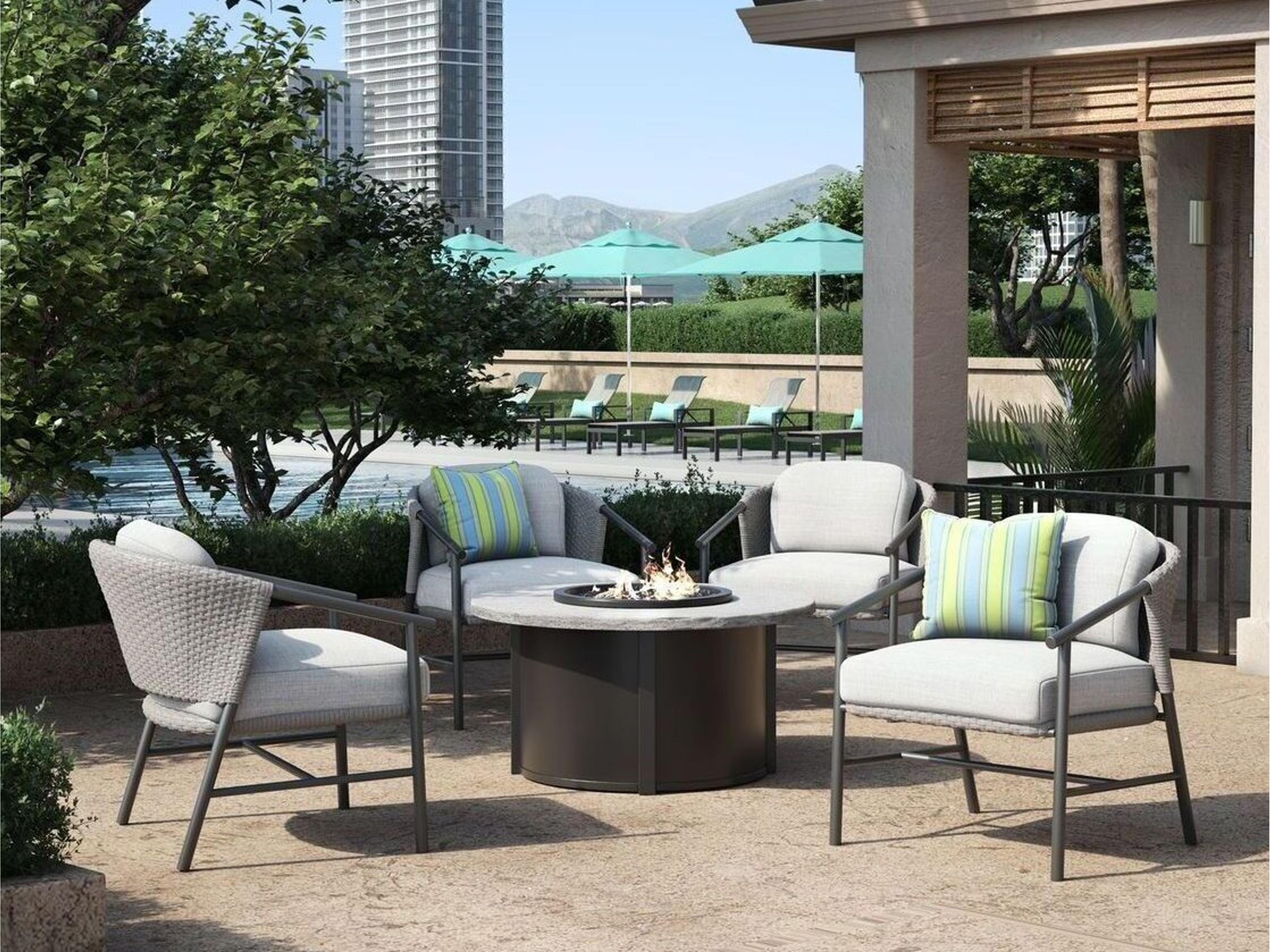 Homecrest Capri Firepit Lounge Set