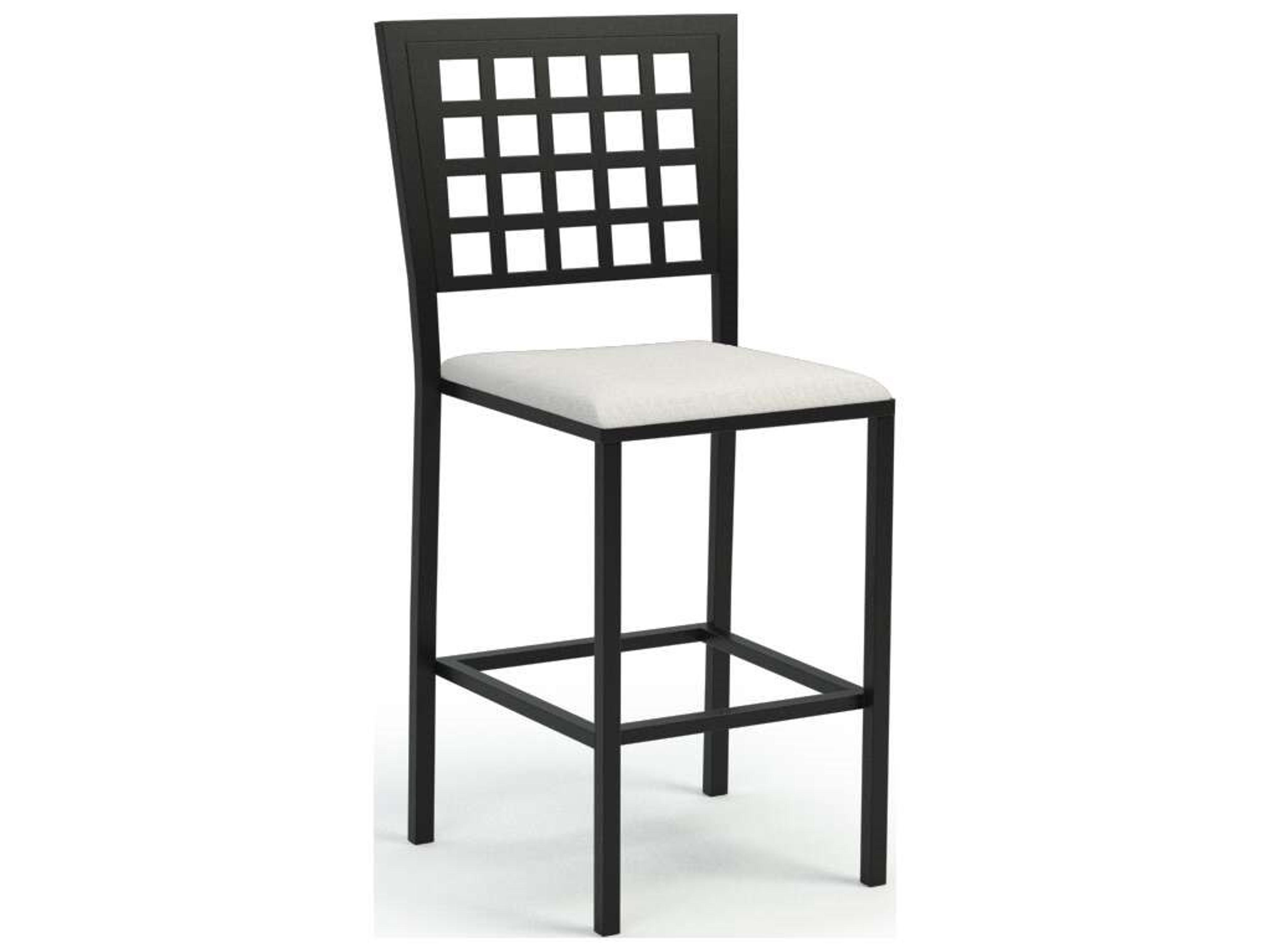 Manhattan Steel Patio Counter Stool with Seat Pad