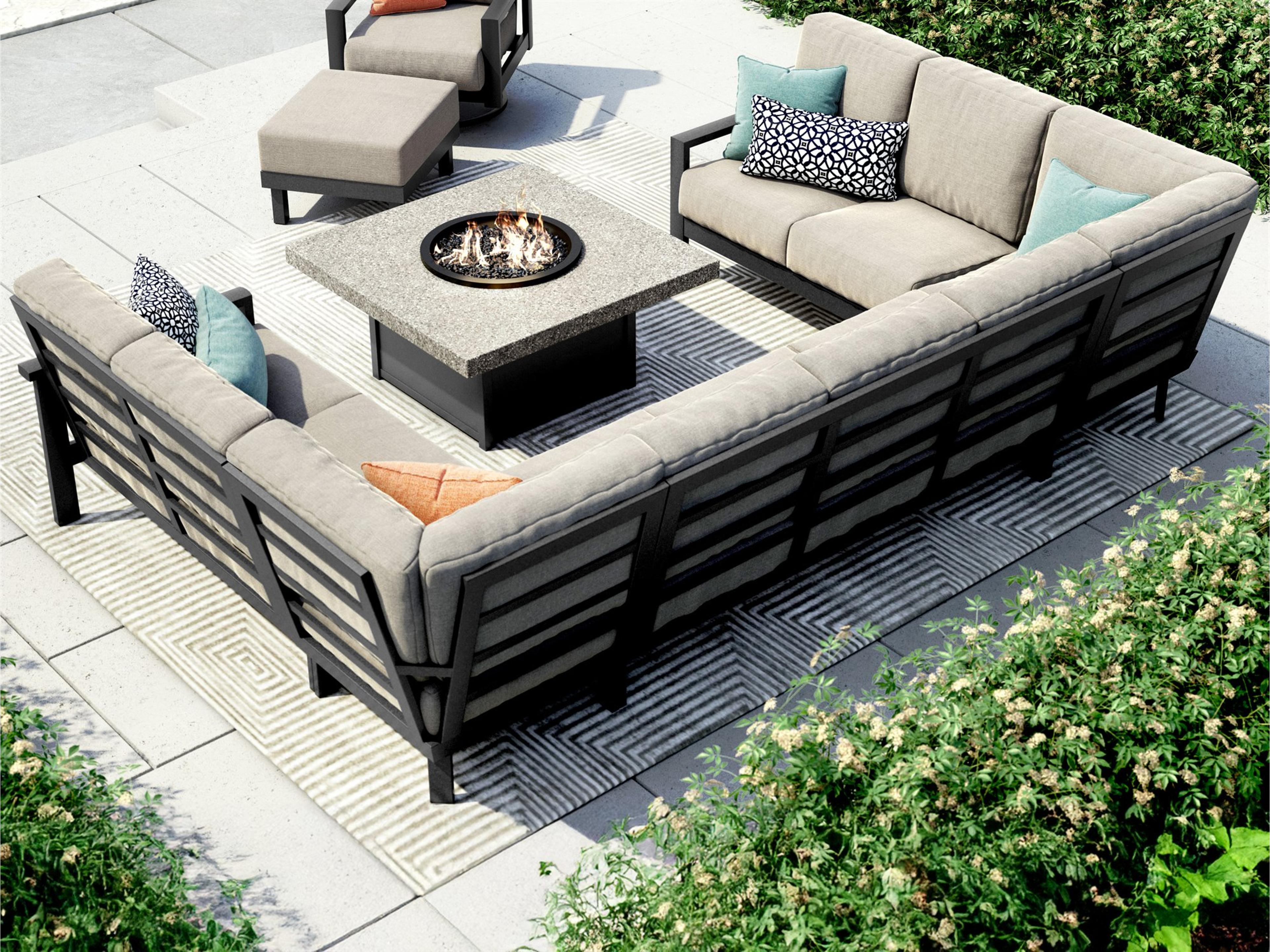 Elements Modular Outdoor Lounge Set Aluminum Frame