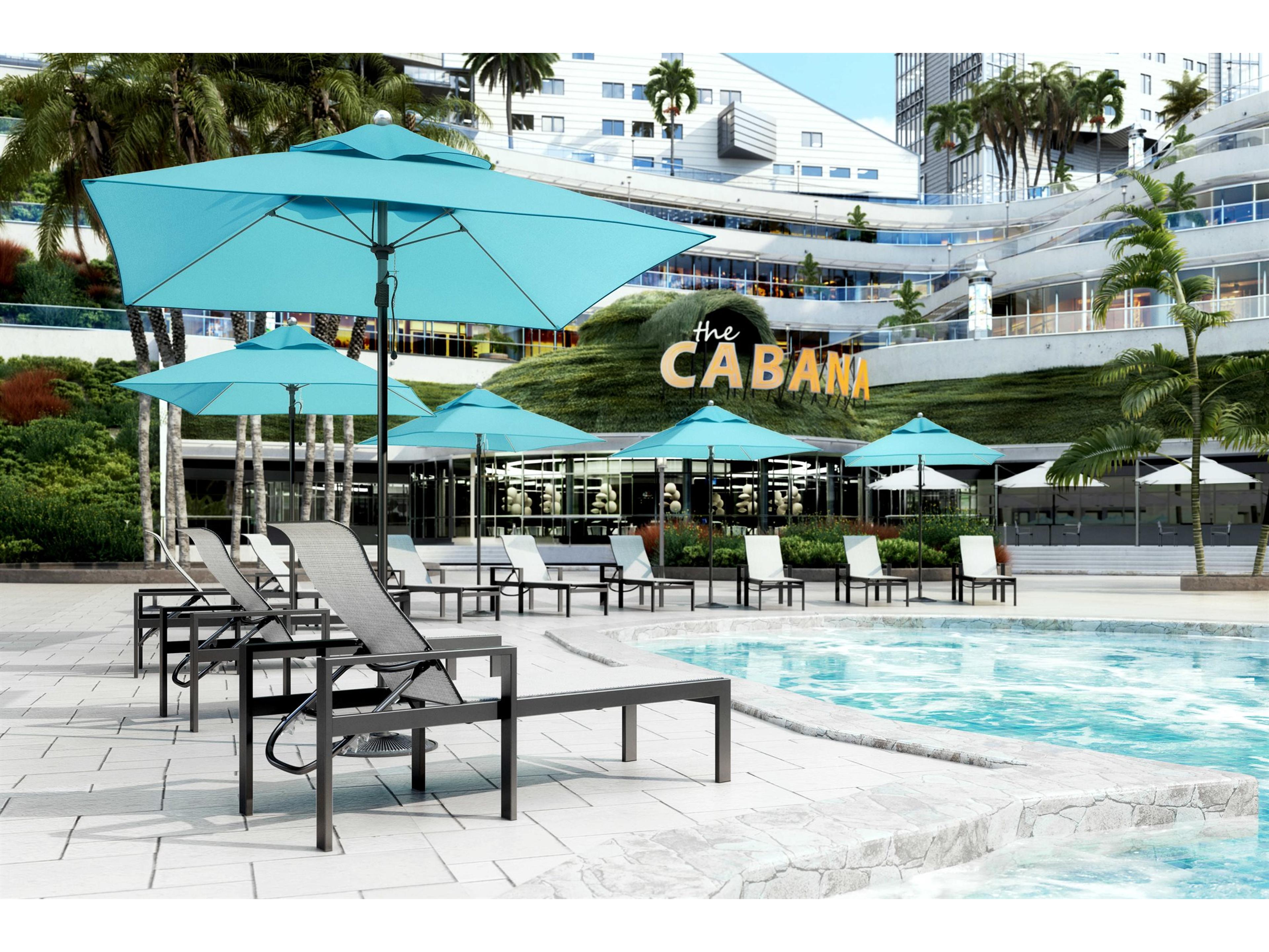 Grace Sling Aluminum Patio Lounge Set Contemporary Outdoor