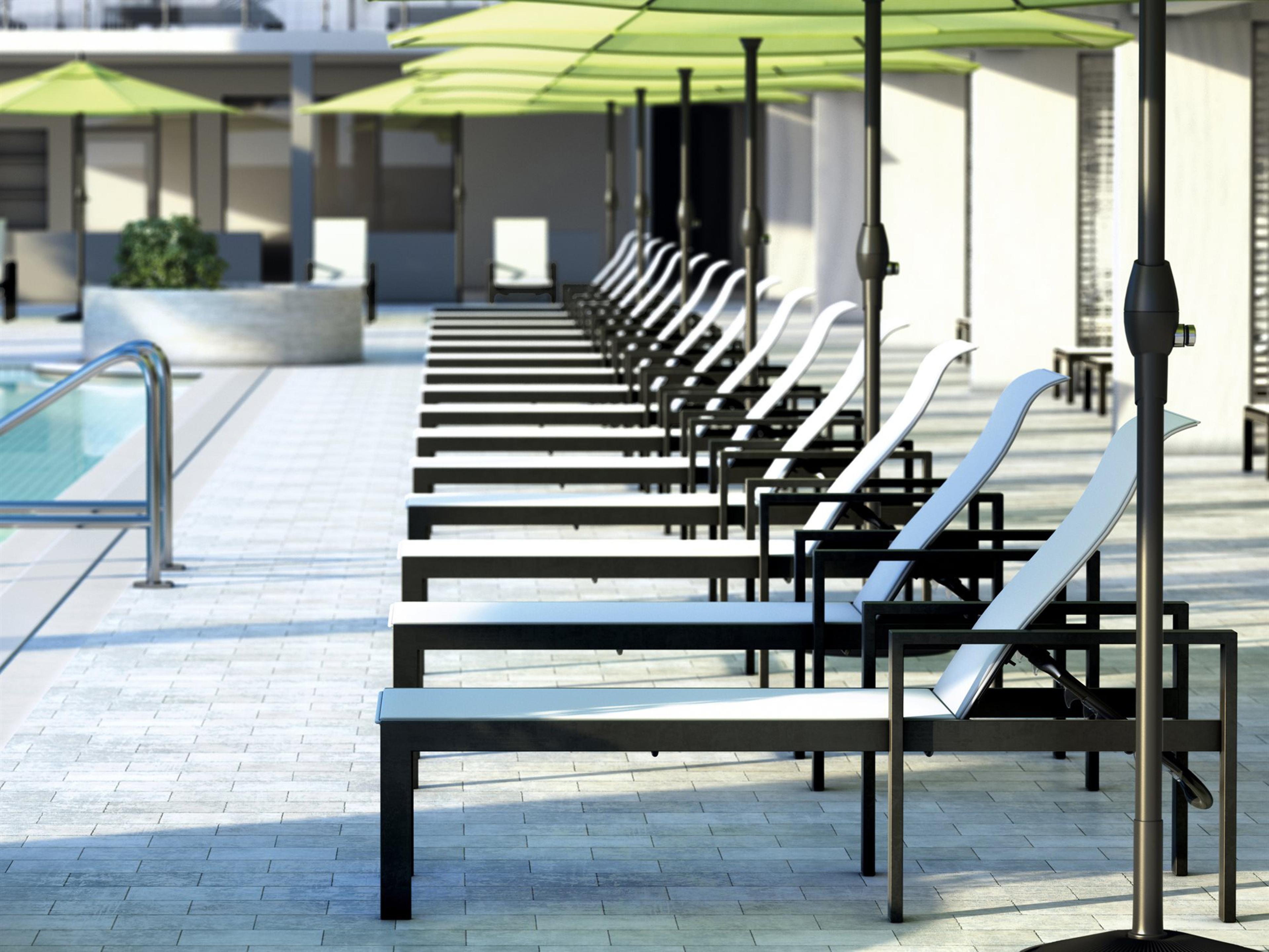 Grace Sling Outdoor Patio Lounge Set Aluminum