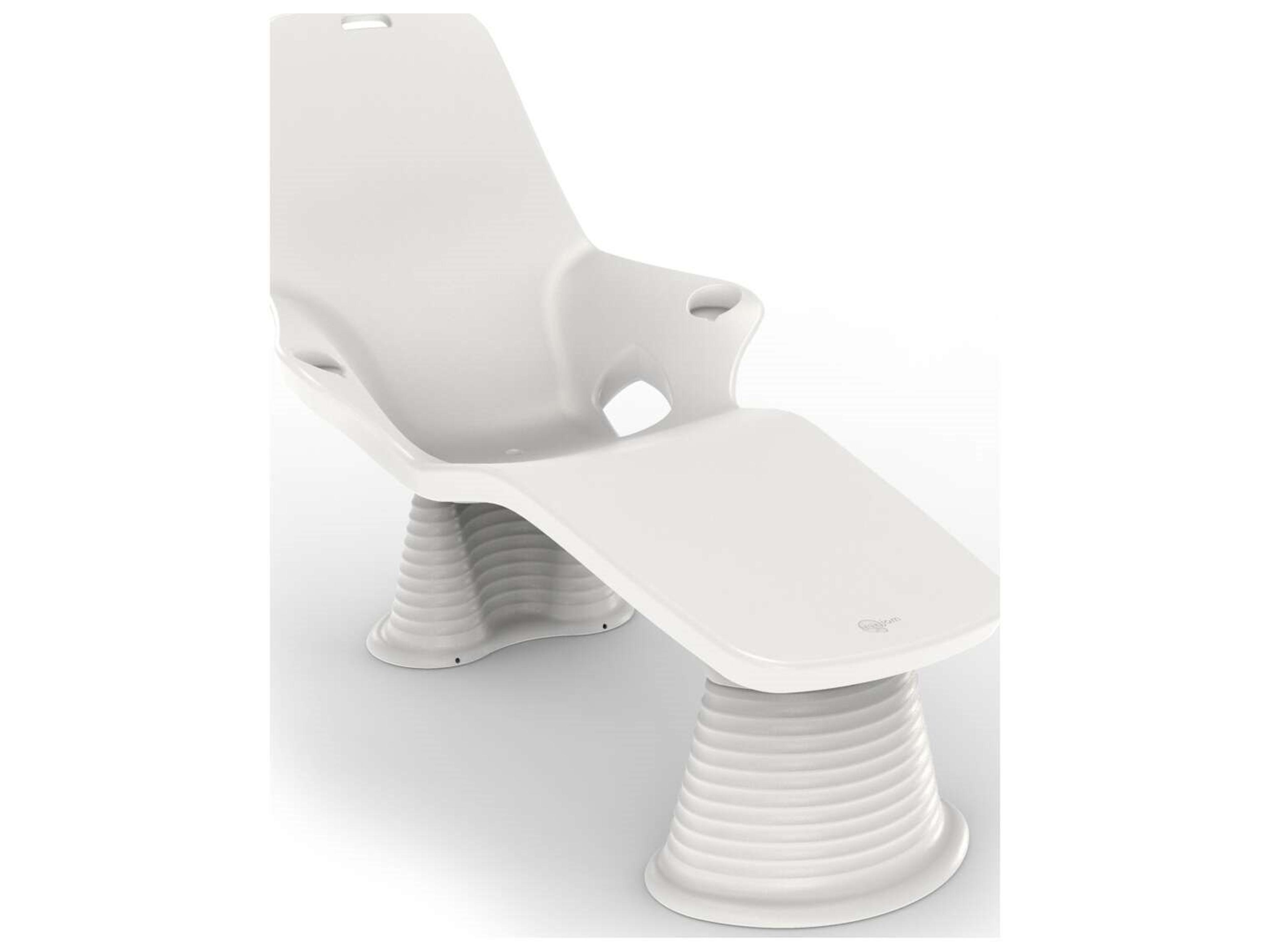 In-pool Series Resin Chaise Lounge 2-pack with 12" Riser Combo