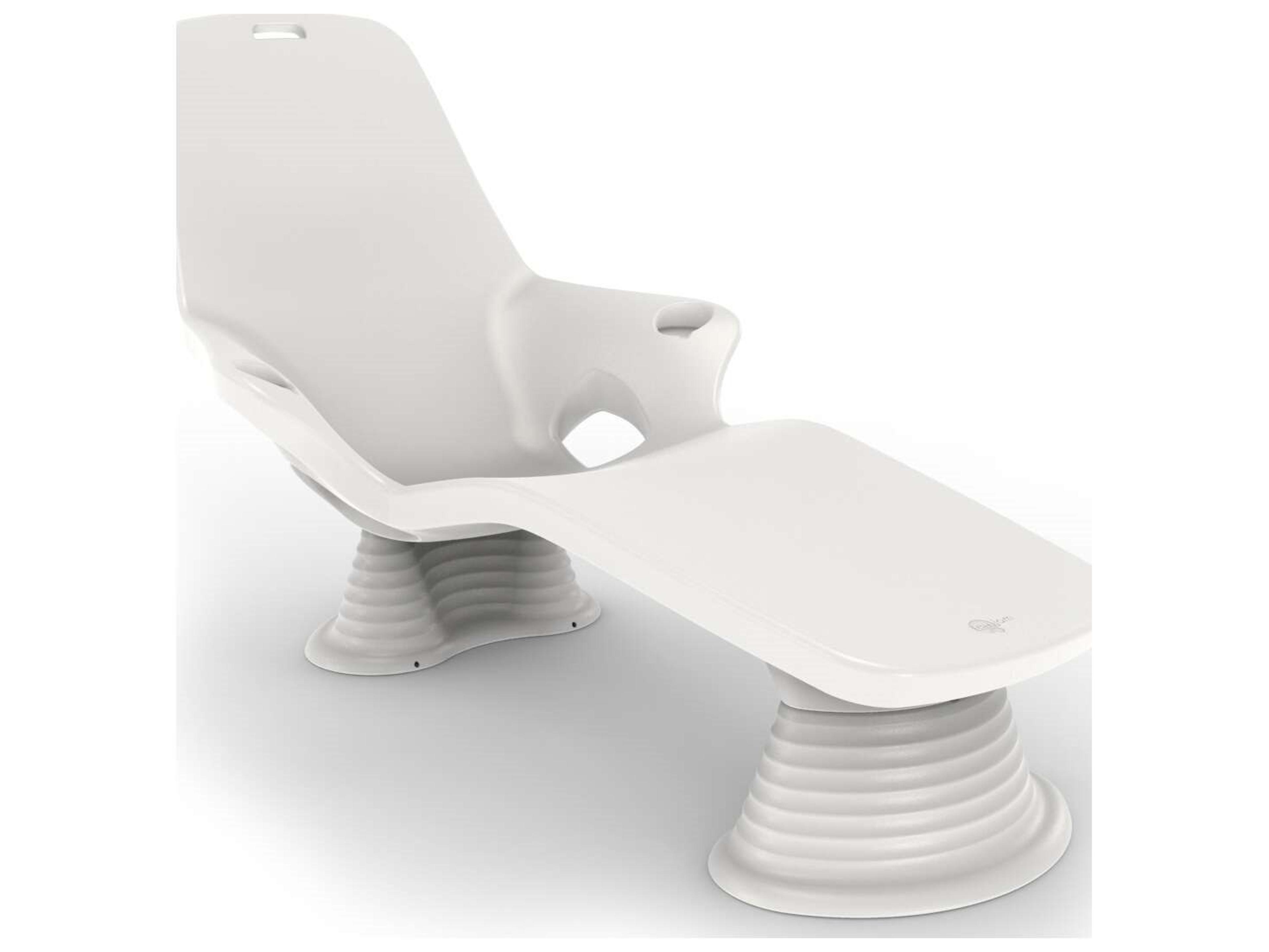 In-pool Series Resin Chaise Lounge 2-pack with 8" Riser Combo