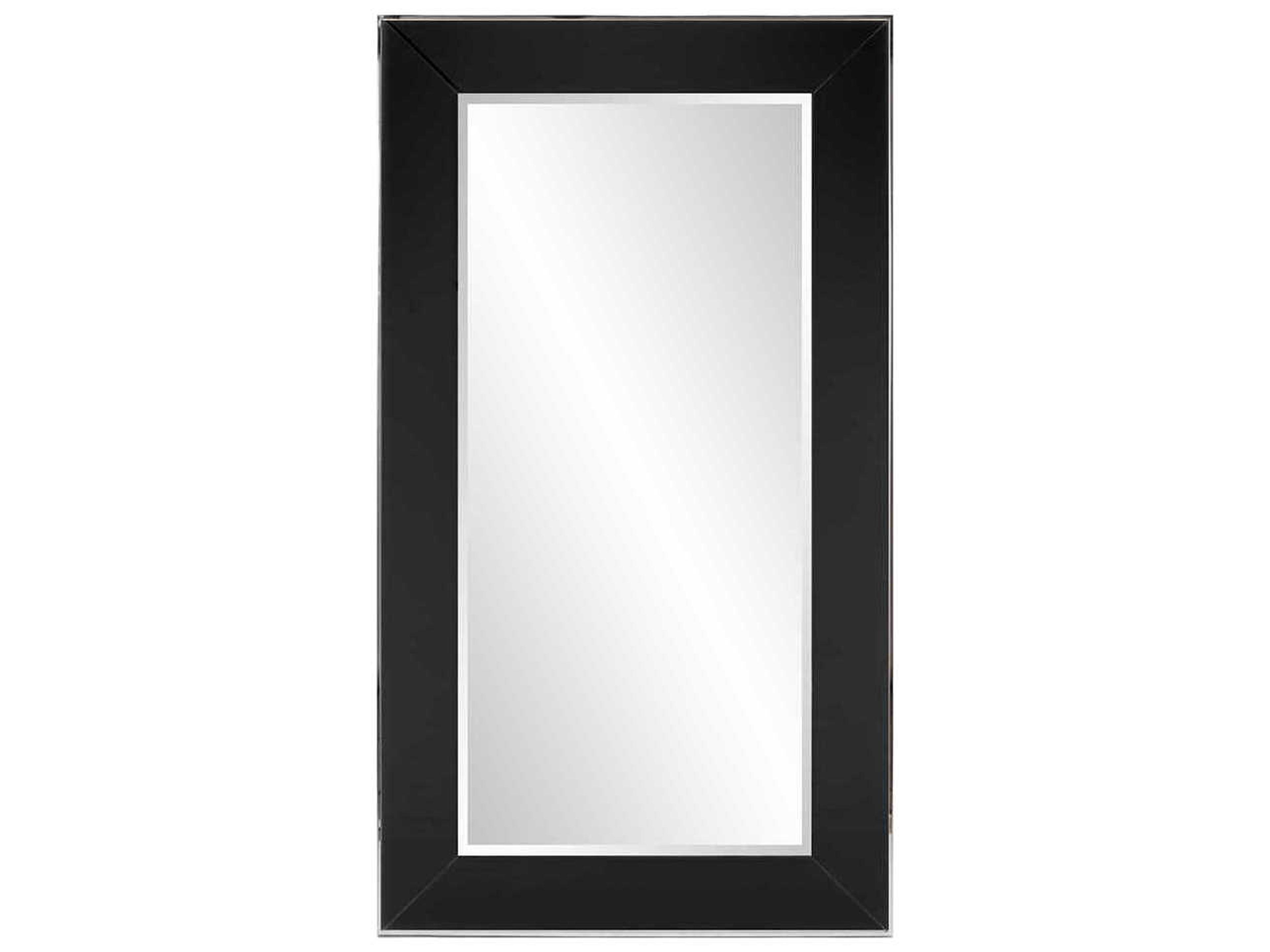 Howard Elliott Devon Black Rectangular Wall Mirror