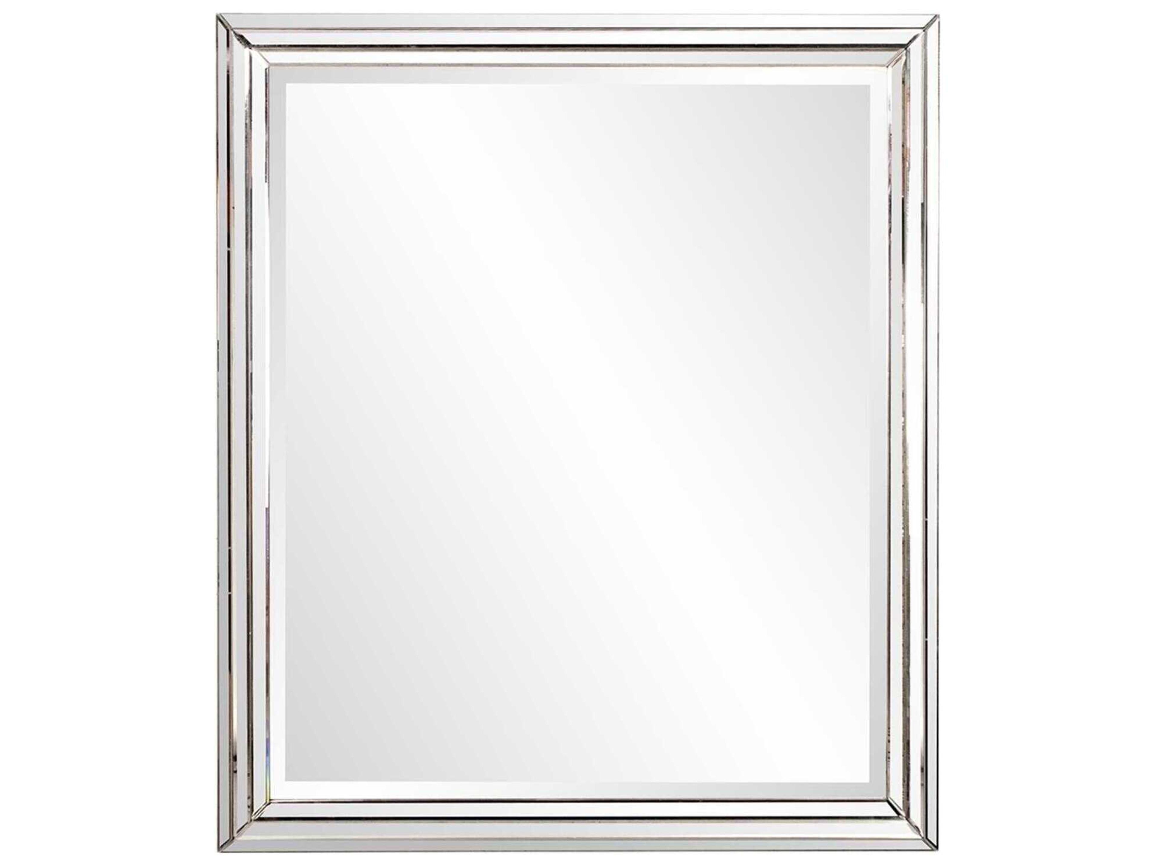 Howard Elliott Omni Silver Rectangular Wall Mirror