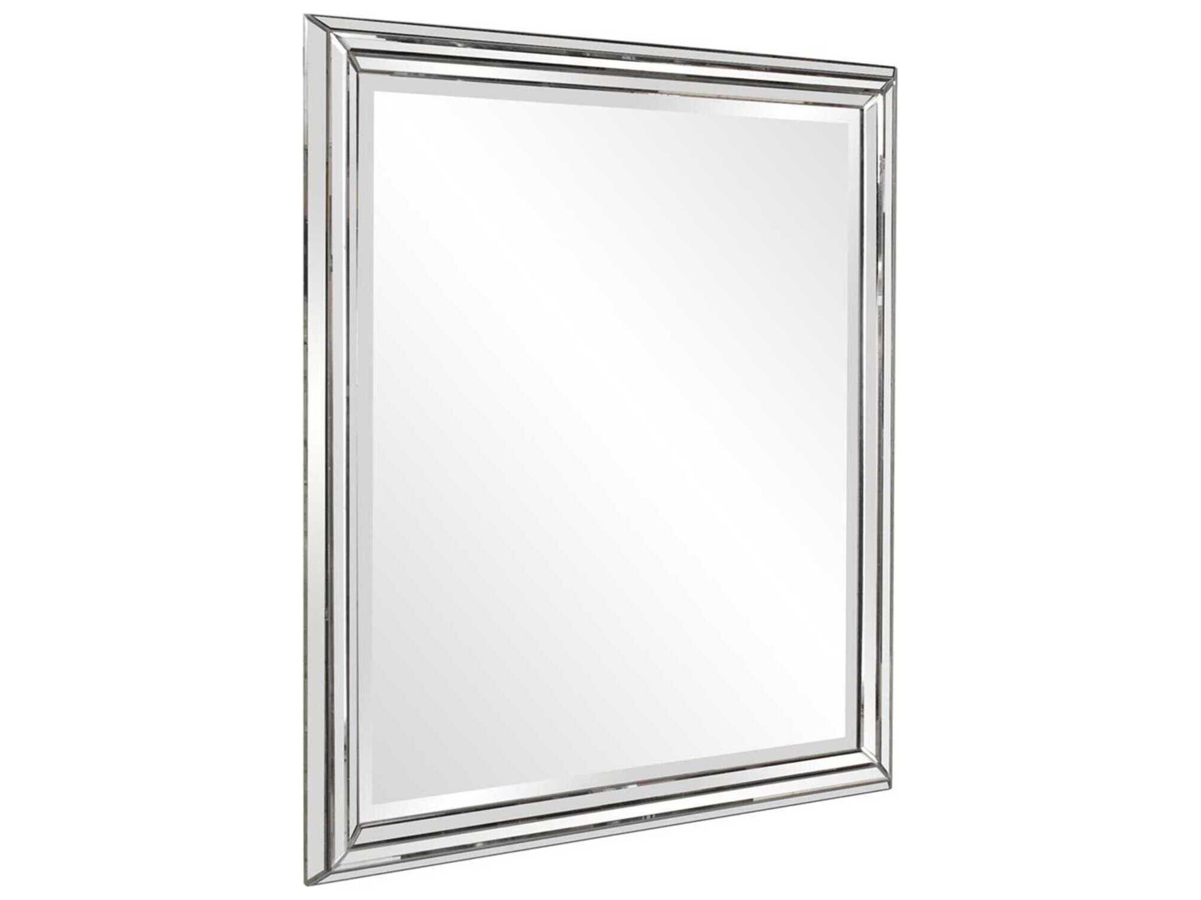Howard Elliott Omni Silver Rectangular Wall Mirror