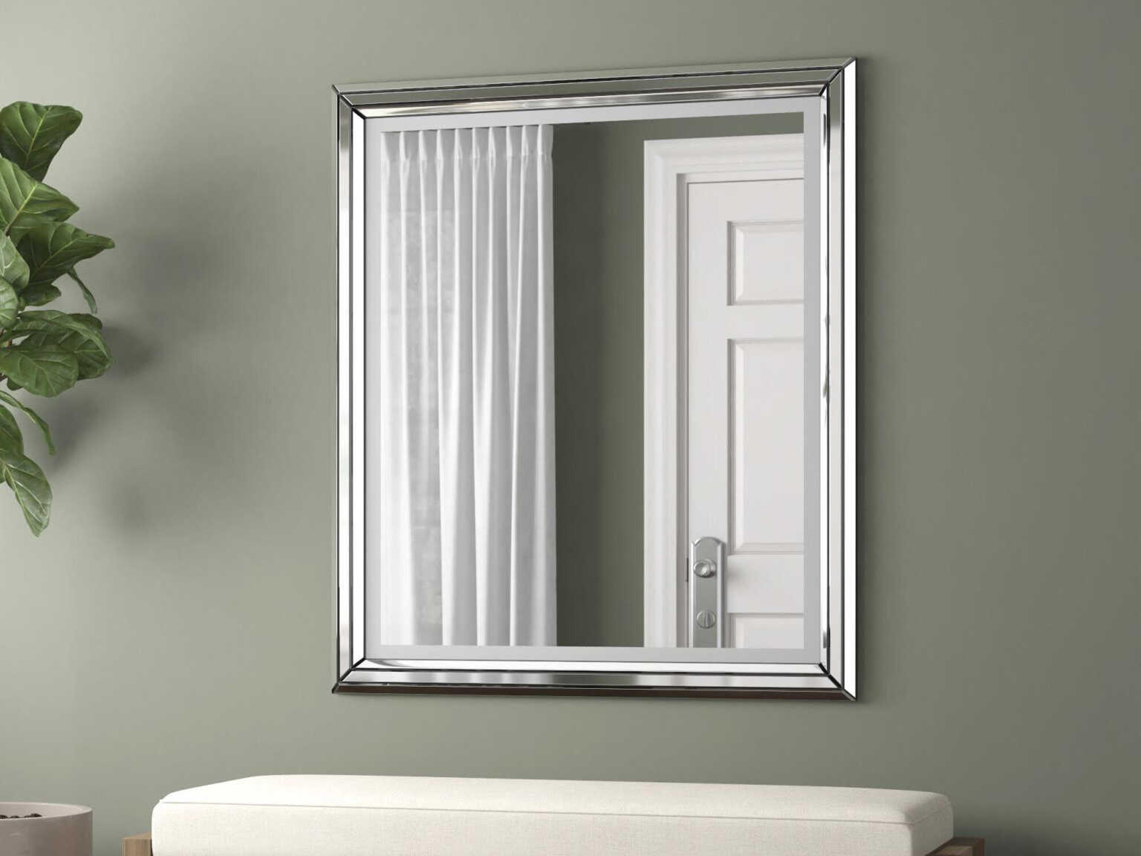 Howard Elliott Omni Silver Rectangular Wall Mirror