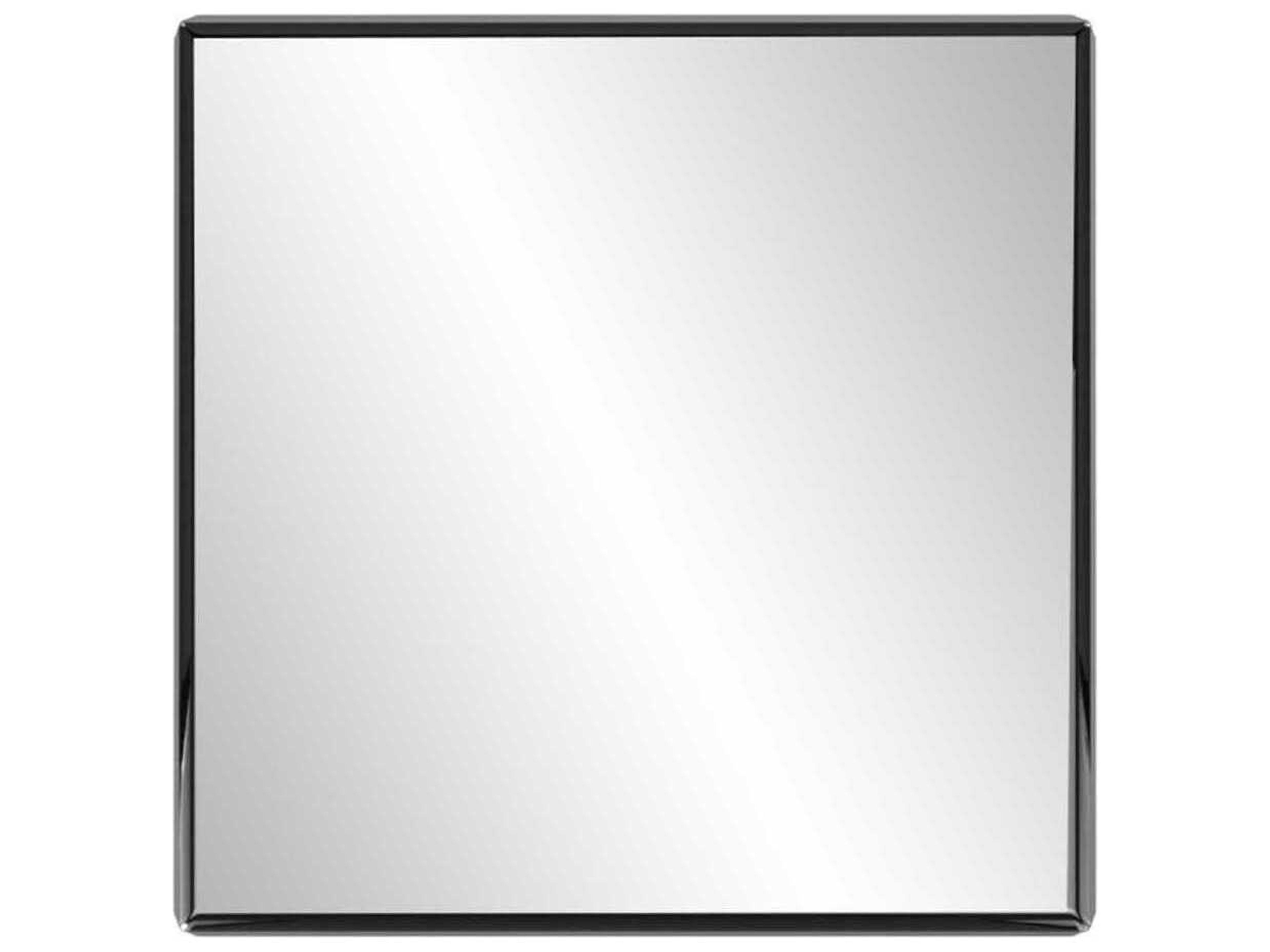 Howard Elliott Mirrored Square Glass Silver End Table