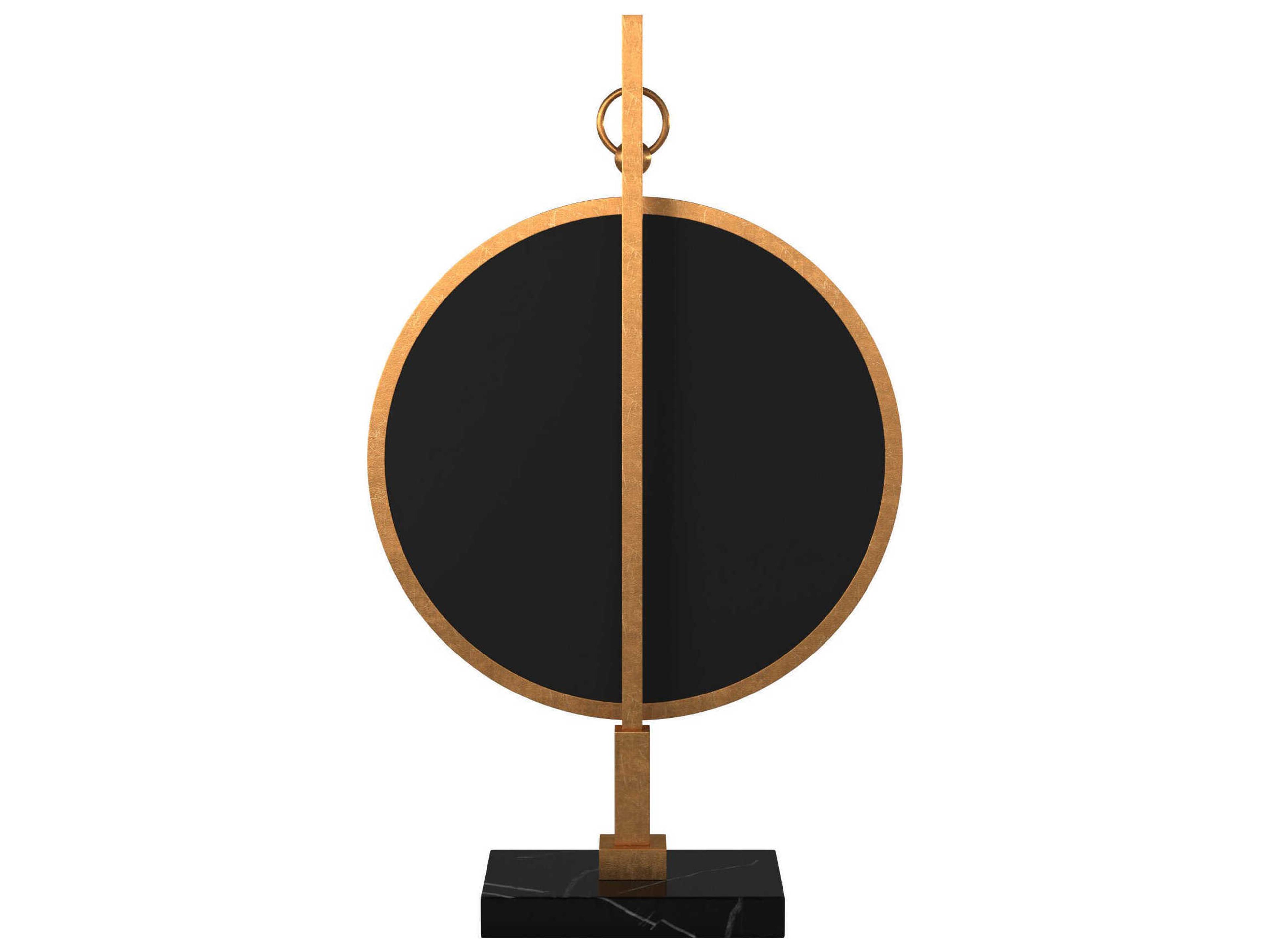 Howard Elliott Medallion Gold Leaf Round Table Mirror