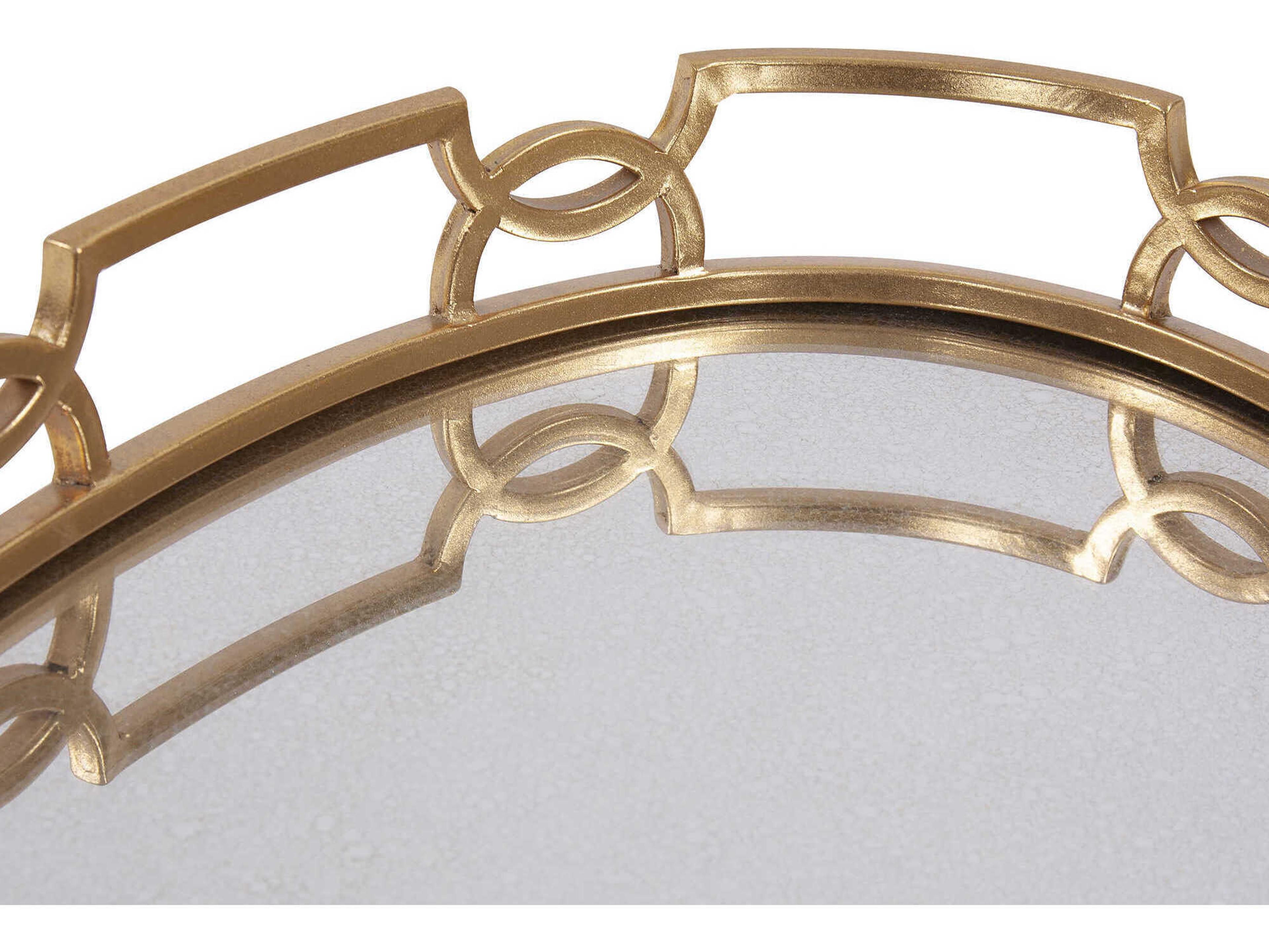 Howard Elliott Gold with Antiqued Mirror Serving Tray