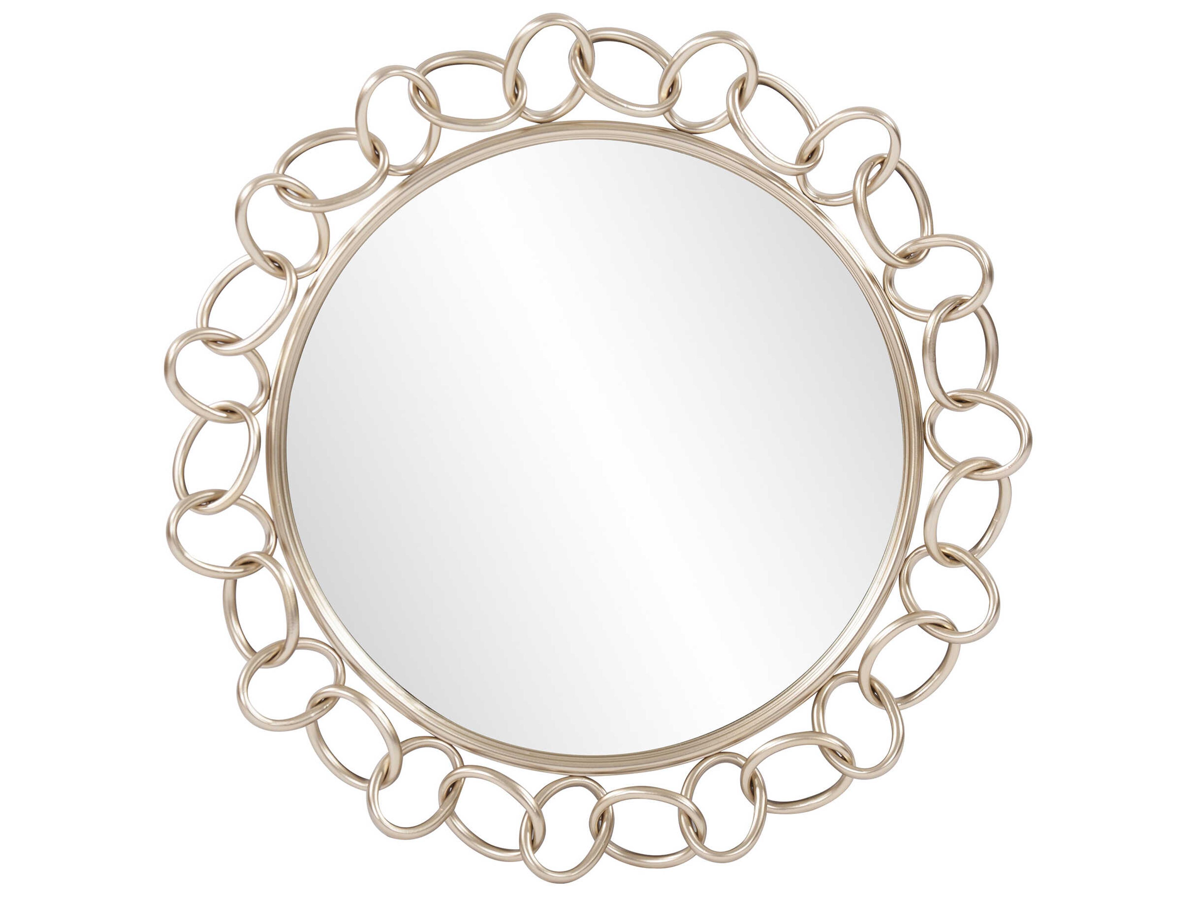Howard Elliott Cambridge Champagne Round Wall Mirror