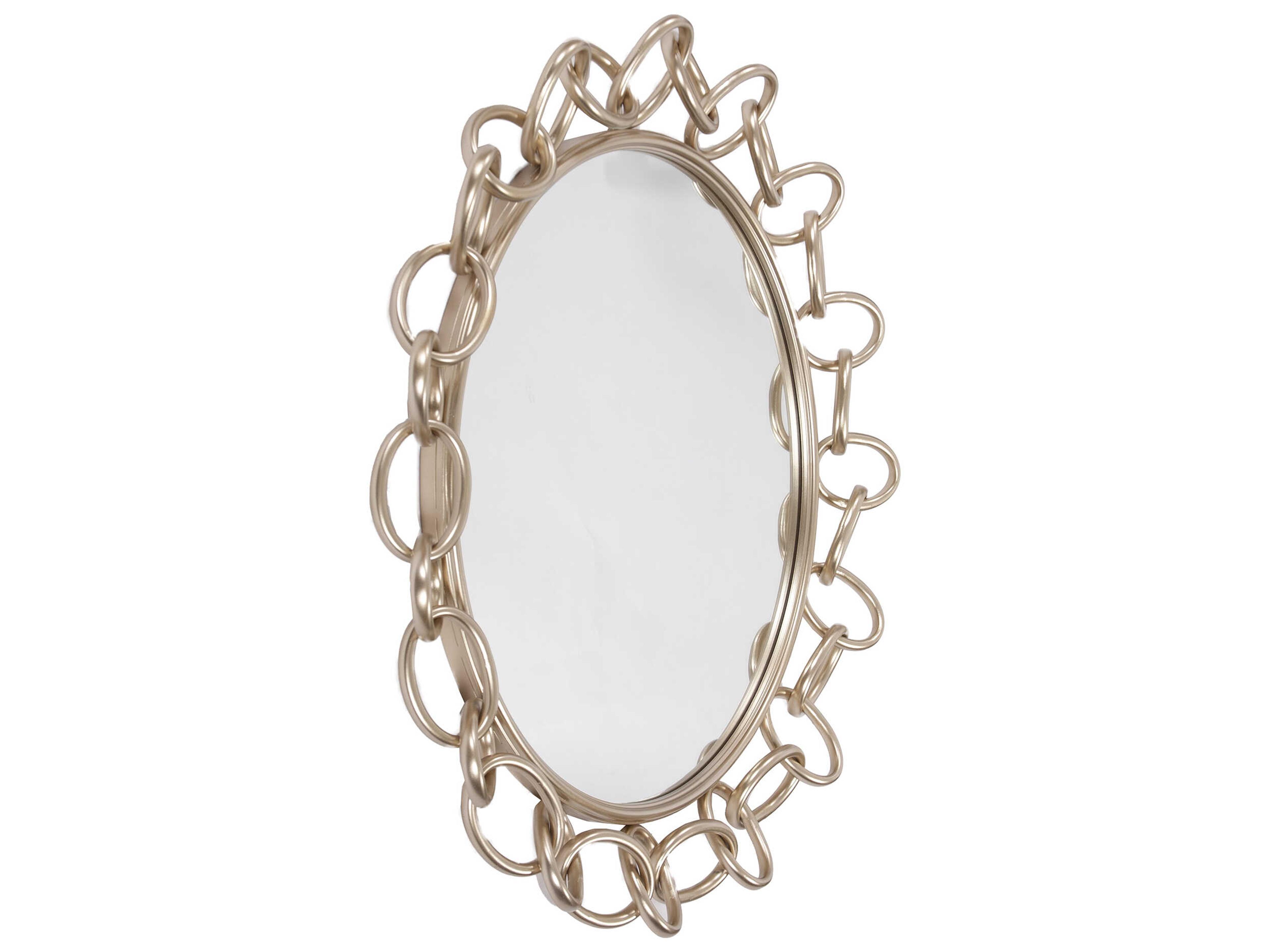 Howard Elliott Cambridge Champagne Round Wall Mirror