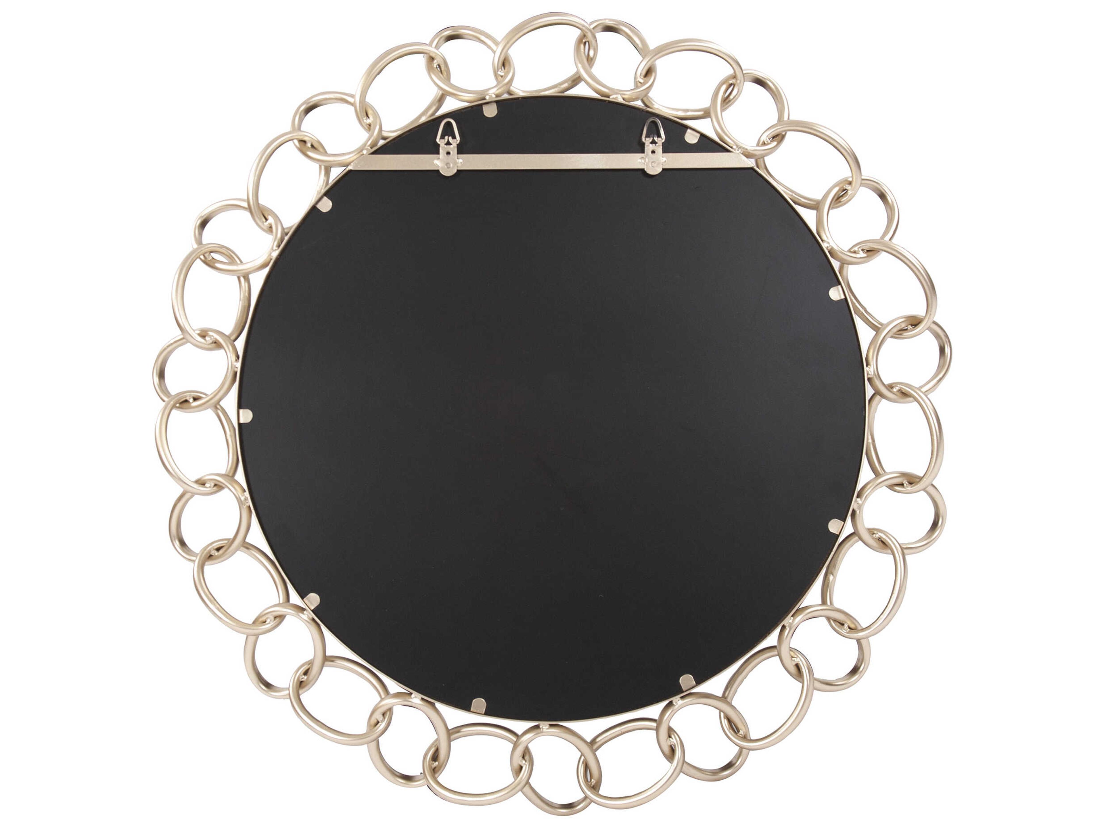 Howard Elliott Cambridge Champagne Round Wall Mirror
