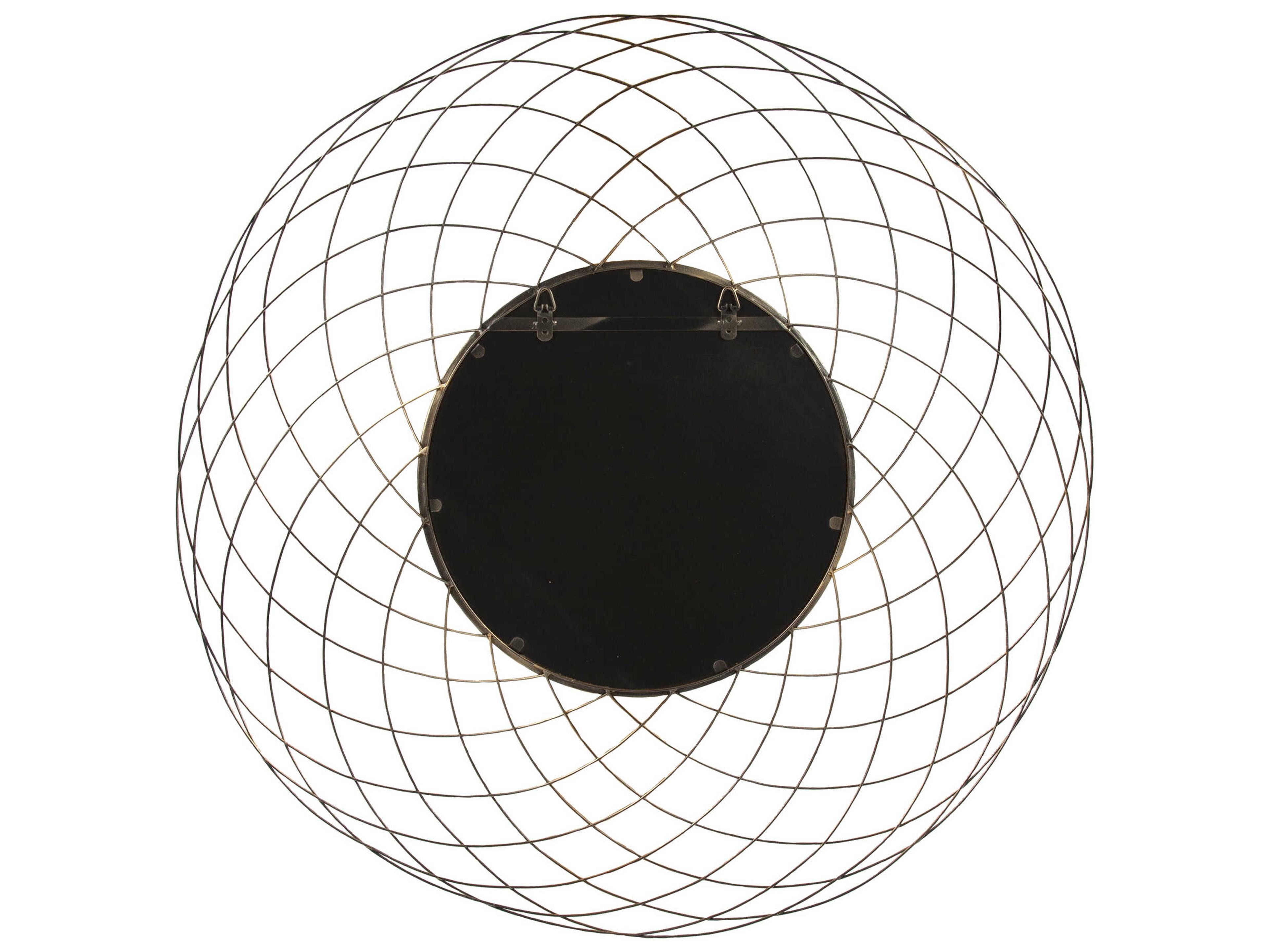 Howard Elliott Epic Bright Gold Round Wall Mirror