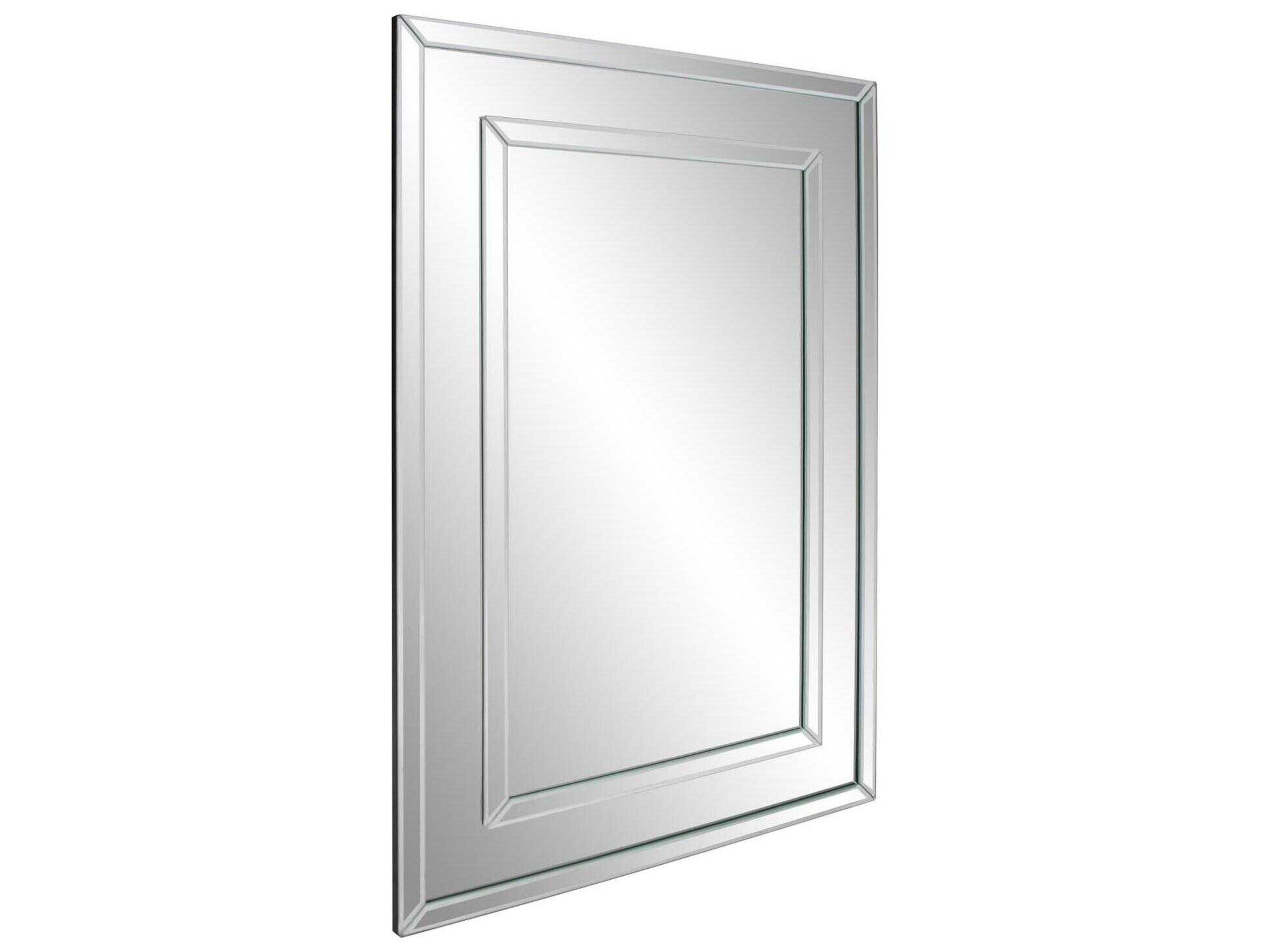 Howard Elliott Del Noble Clear Rectangular Wall Mirror