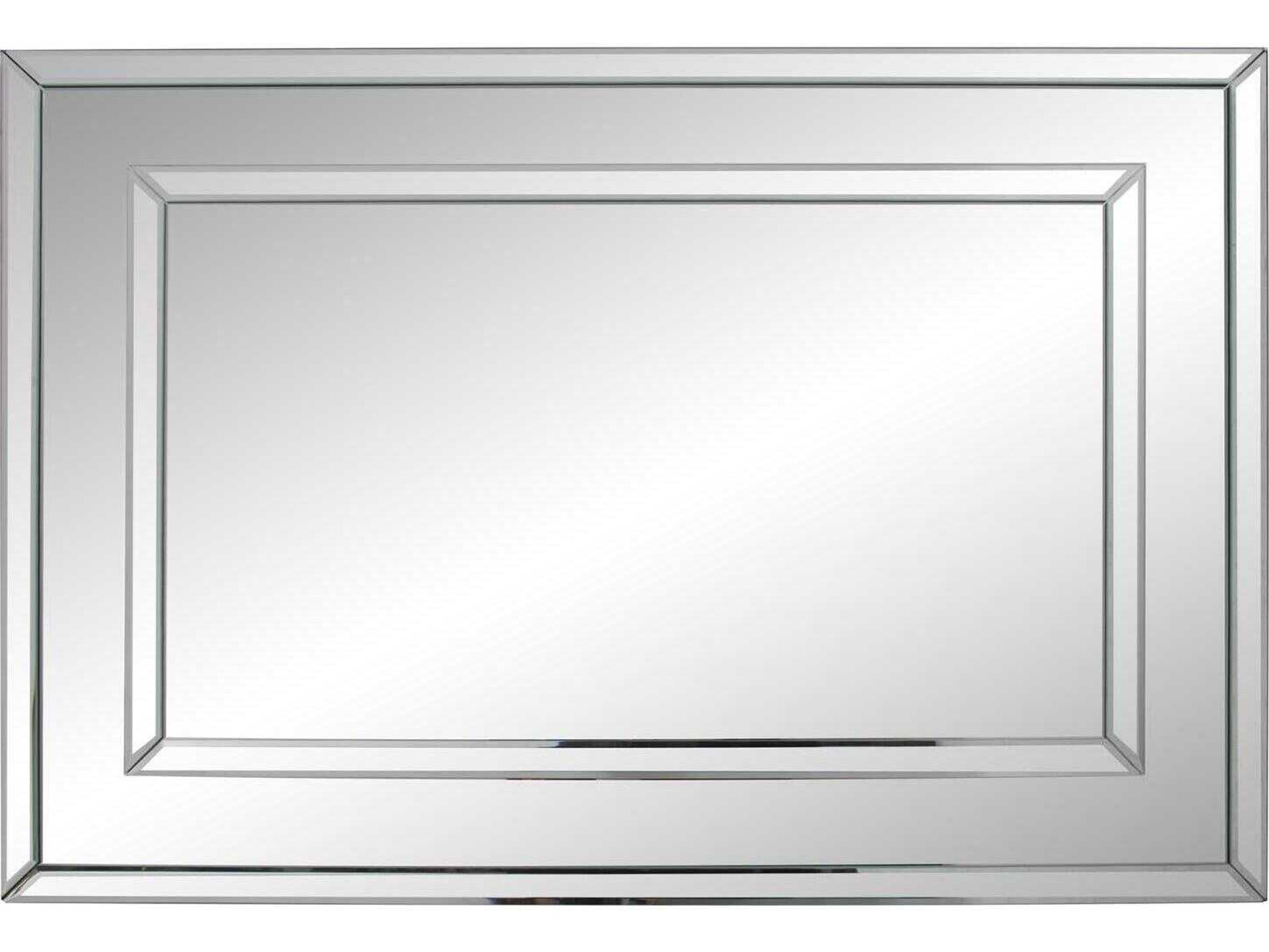 Howard Elliott Del Noble Clear Rectangular Wall Mirror