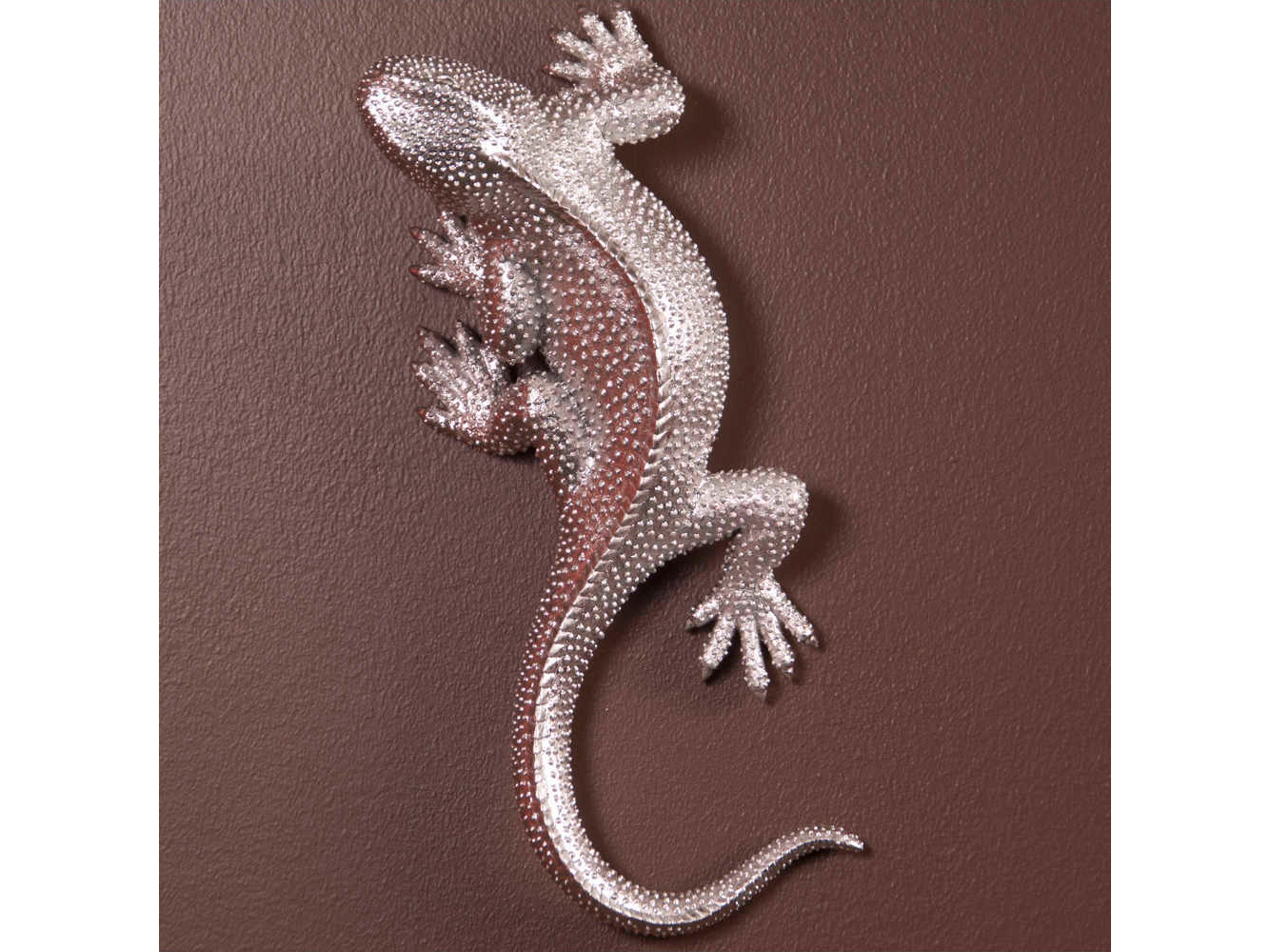 Howard Elliott Lizard Nickel Sculpture