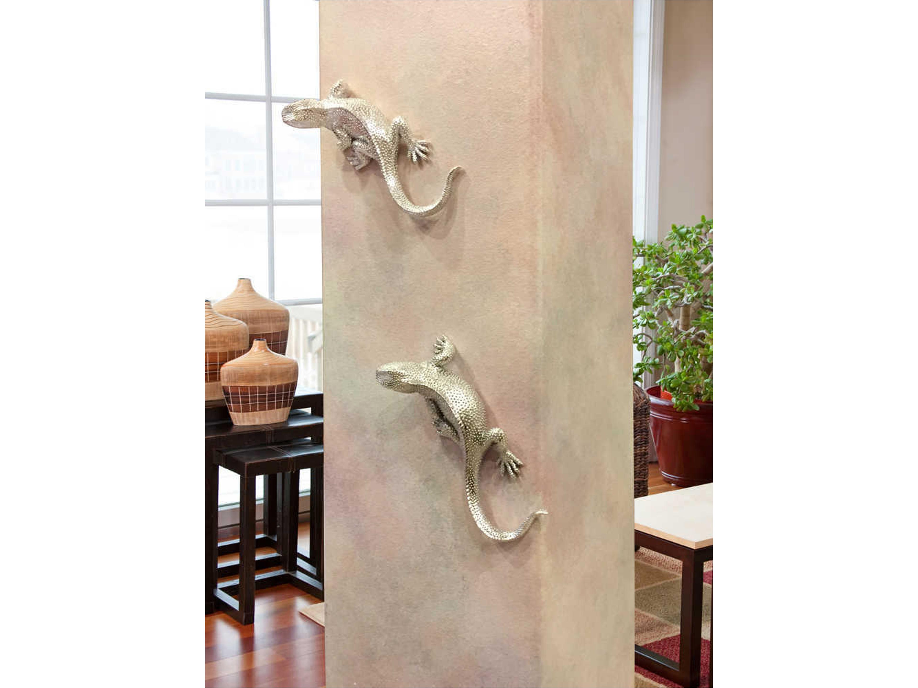 Howard Elliott Lizard Nickel Sculpture