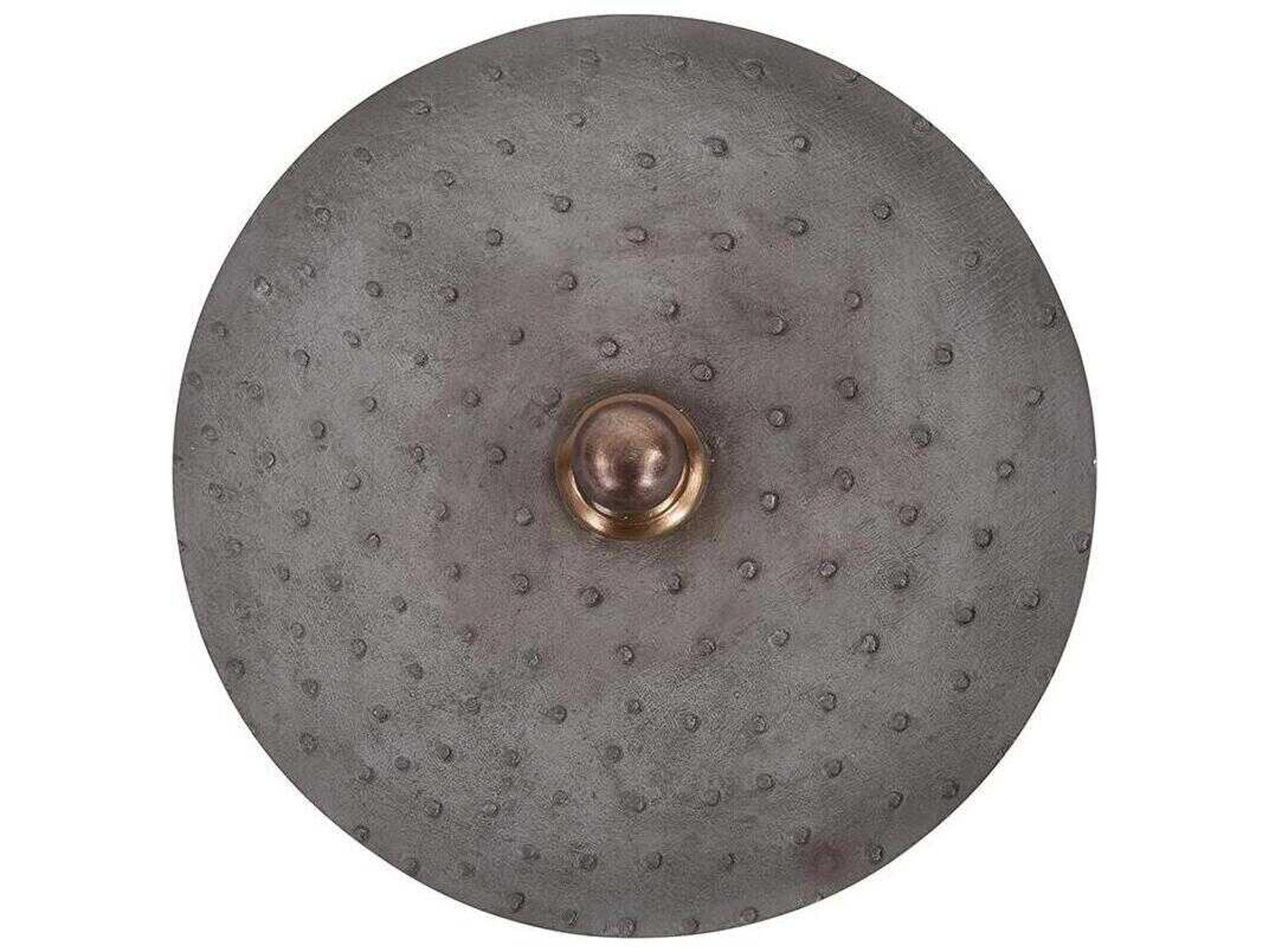 Howard Elliott Round Faux Ostrich Skin Decorative Box