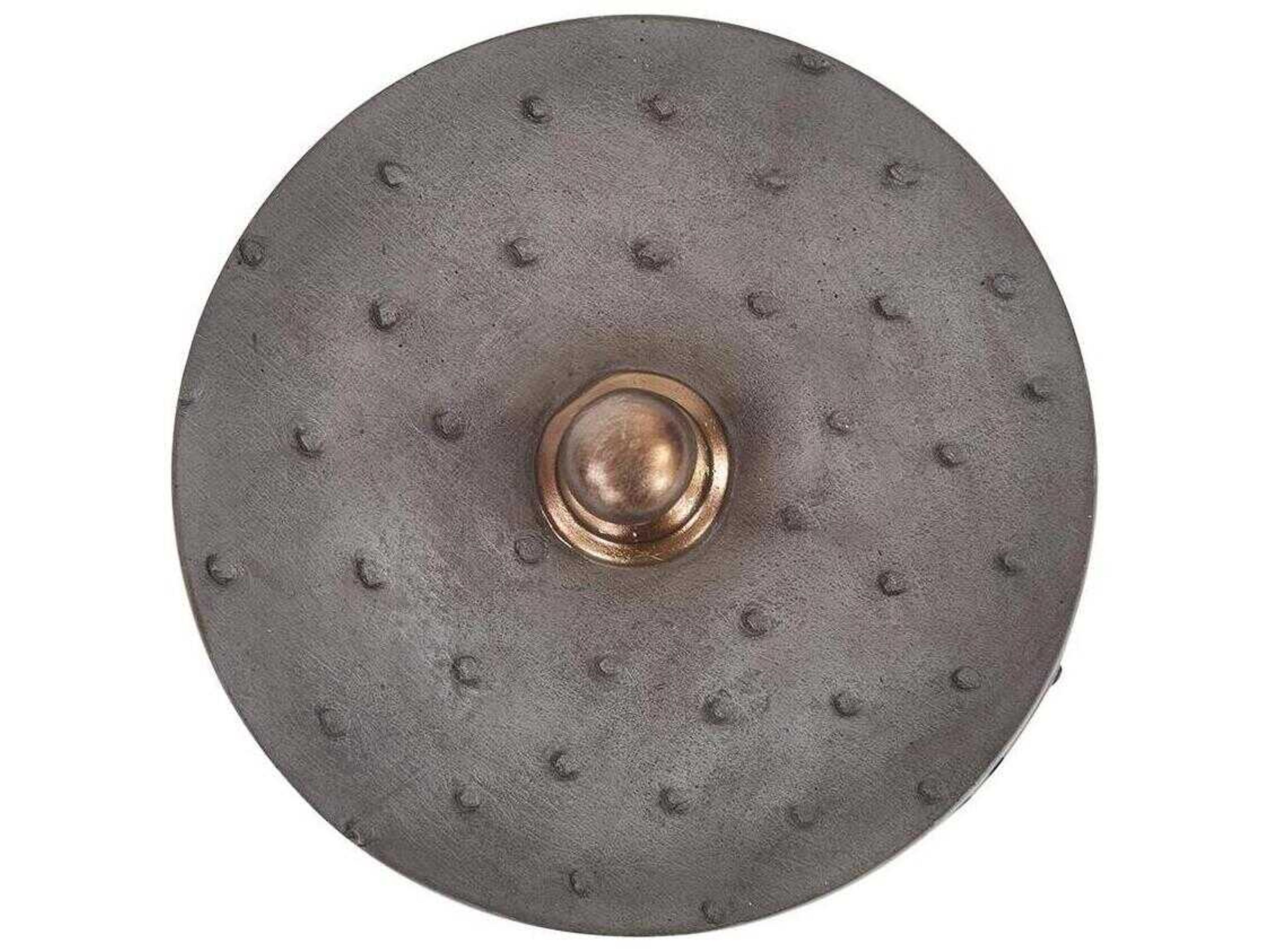 Howard Elliott Round Faux Ostrich Skin Decorative Box