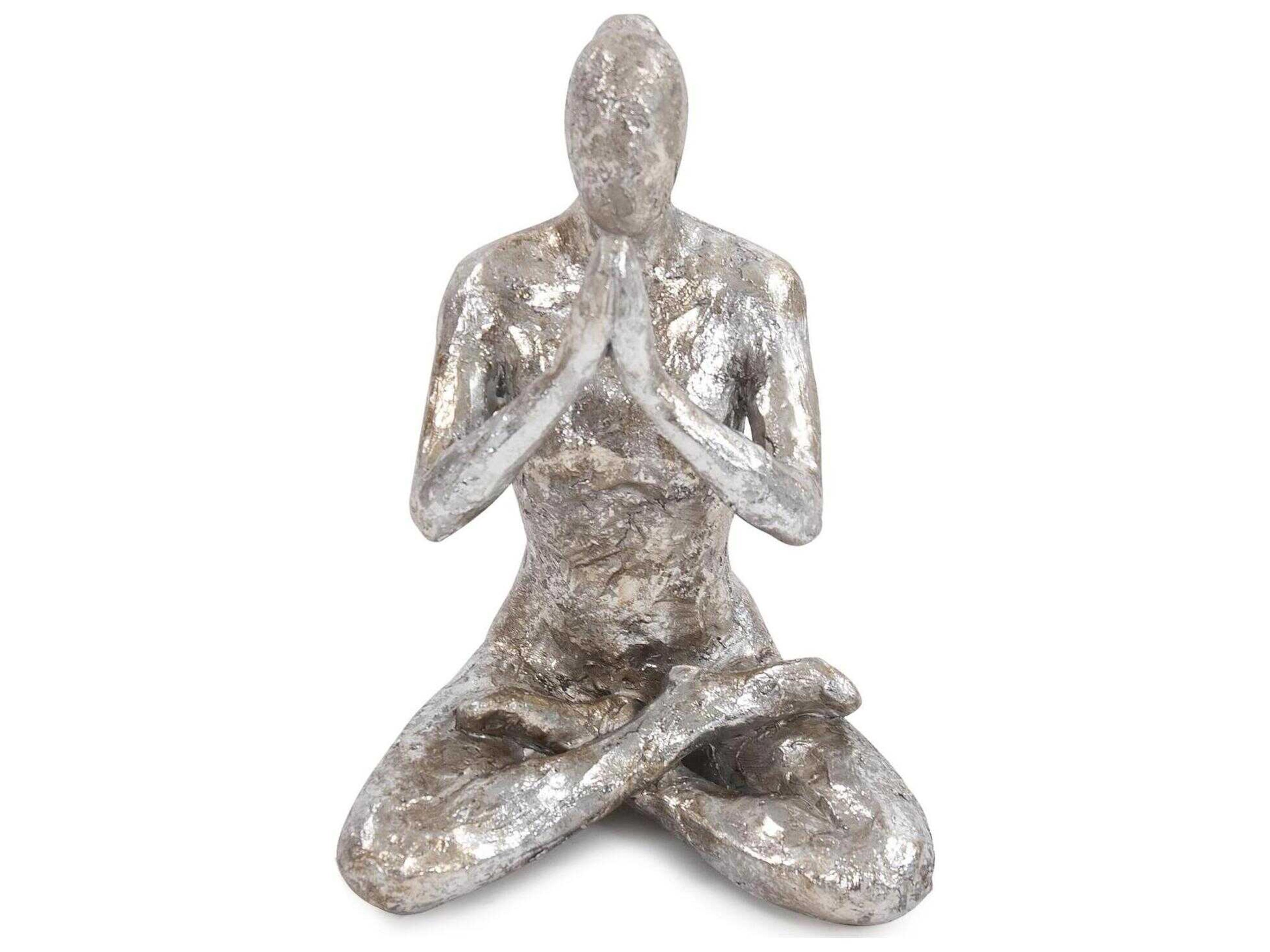Howard Elliott Silver Lotus Yoga Pose Figure