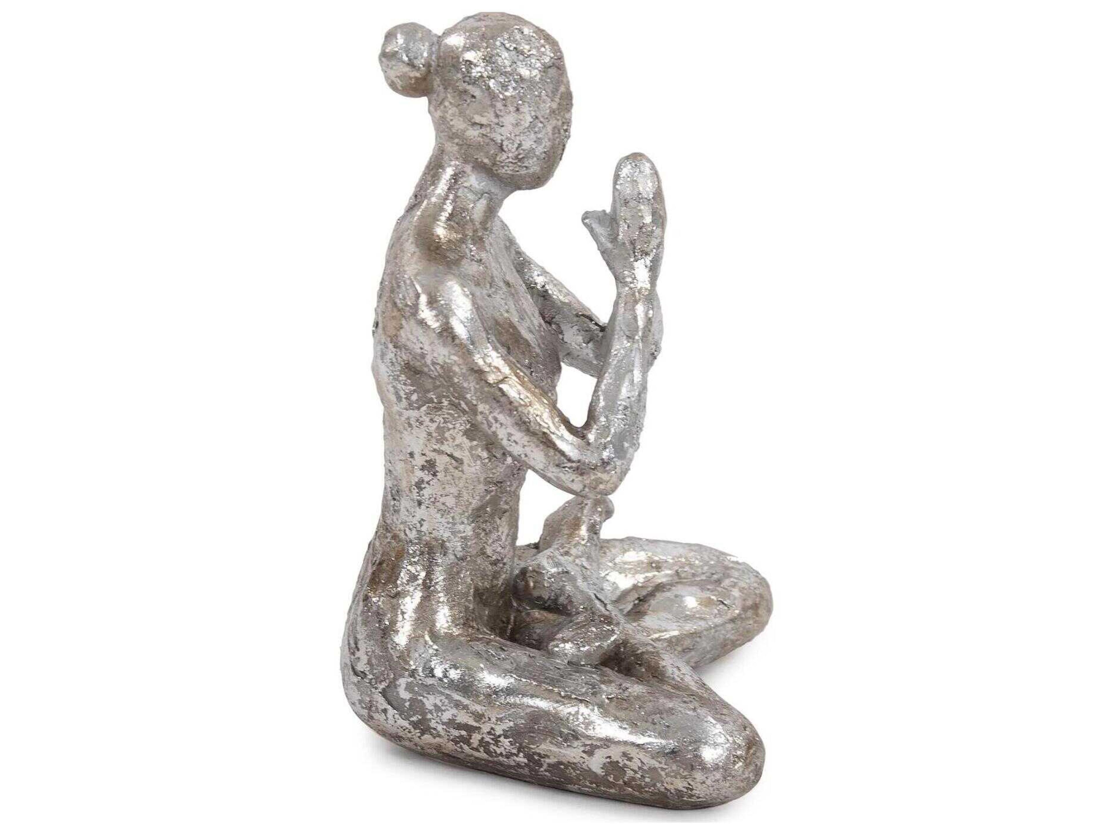 Howard Elliott Silver Lotus Yoga Pose Figure