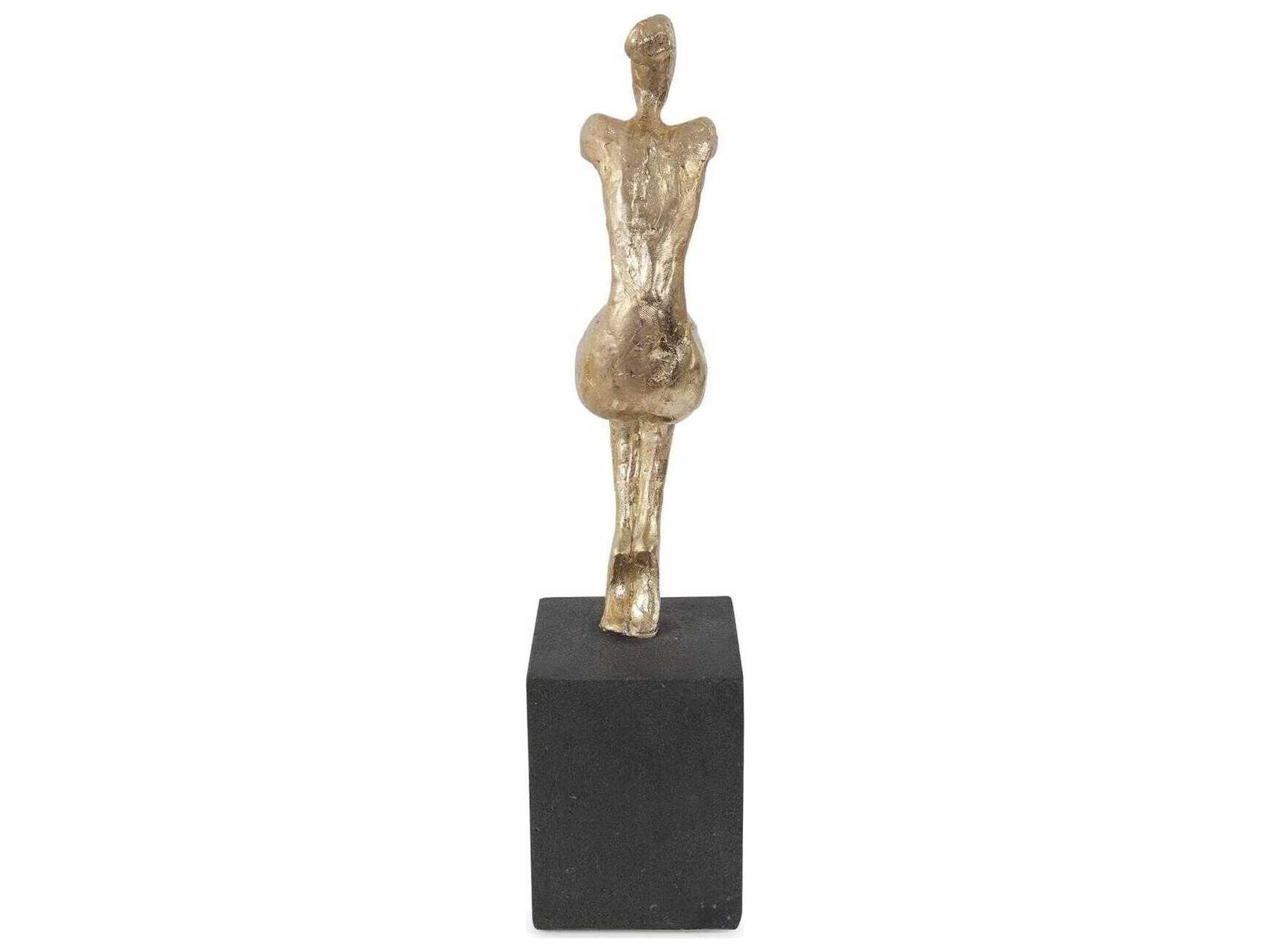 Howard Elliott Gold Cement Utkatasana Pose Sculpture