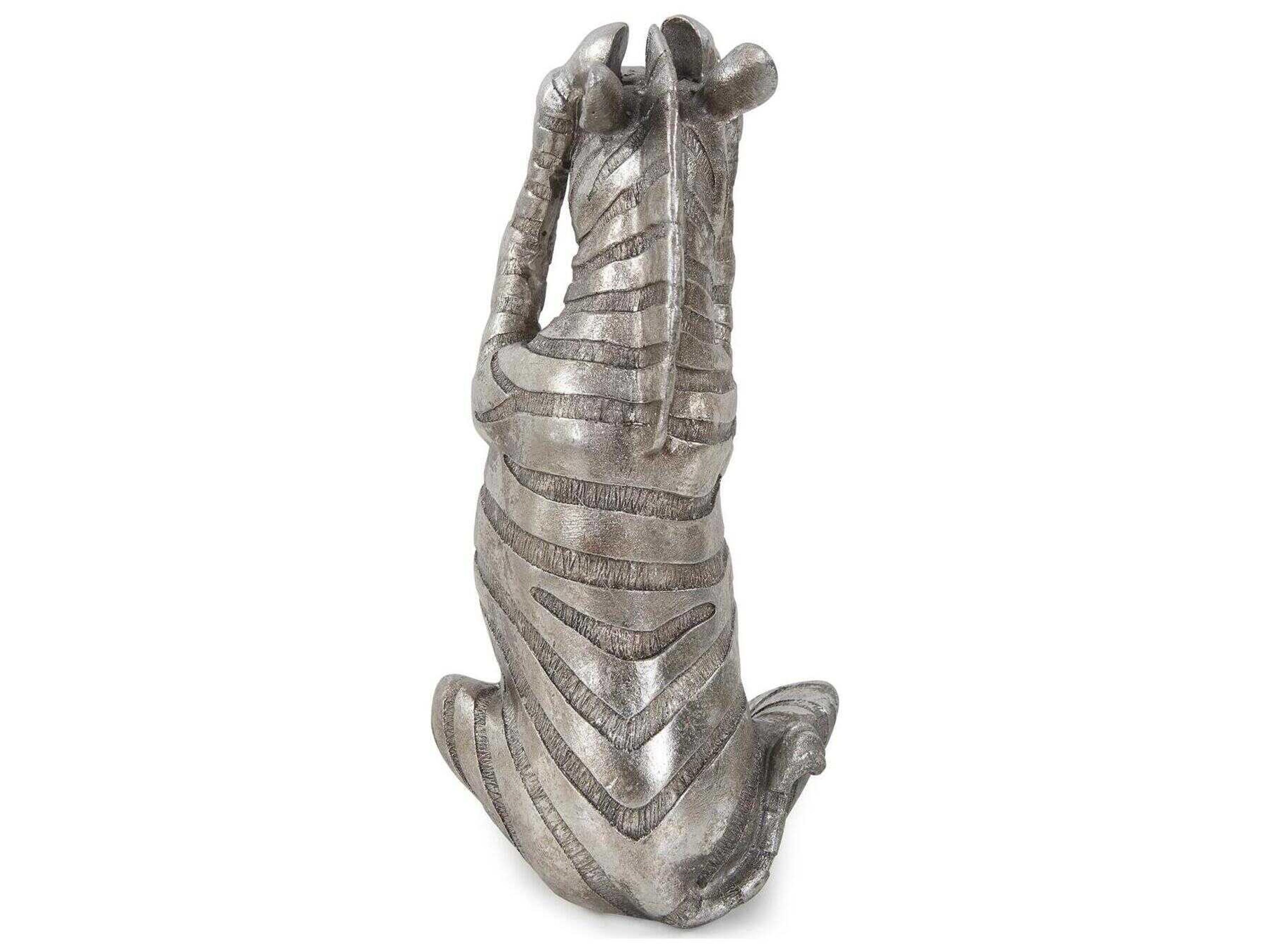 Howard Elliott Antiqued Silver Zuri the Zebra (See No Evil) Sculpture