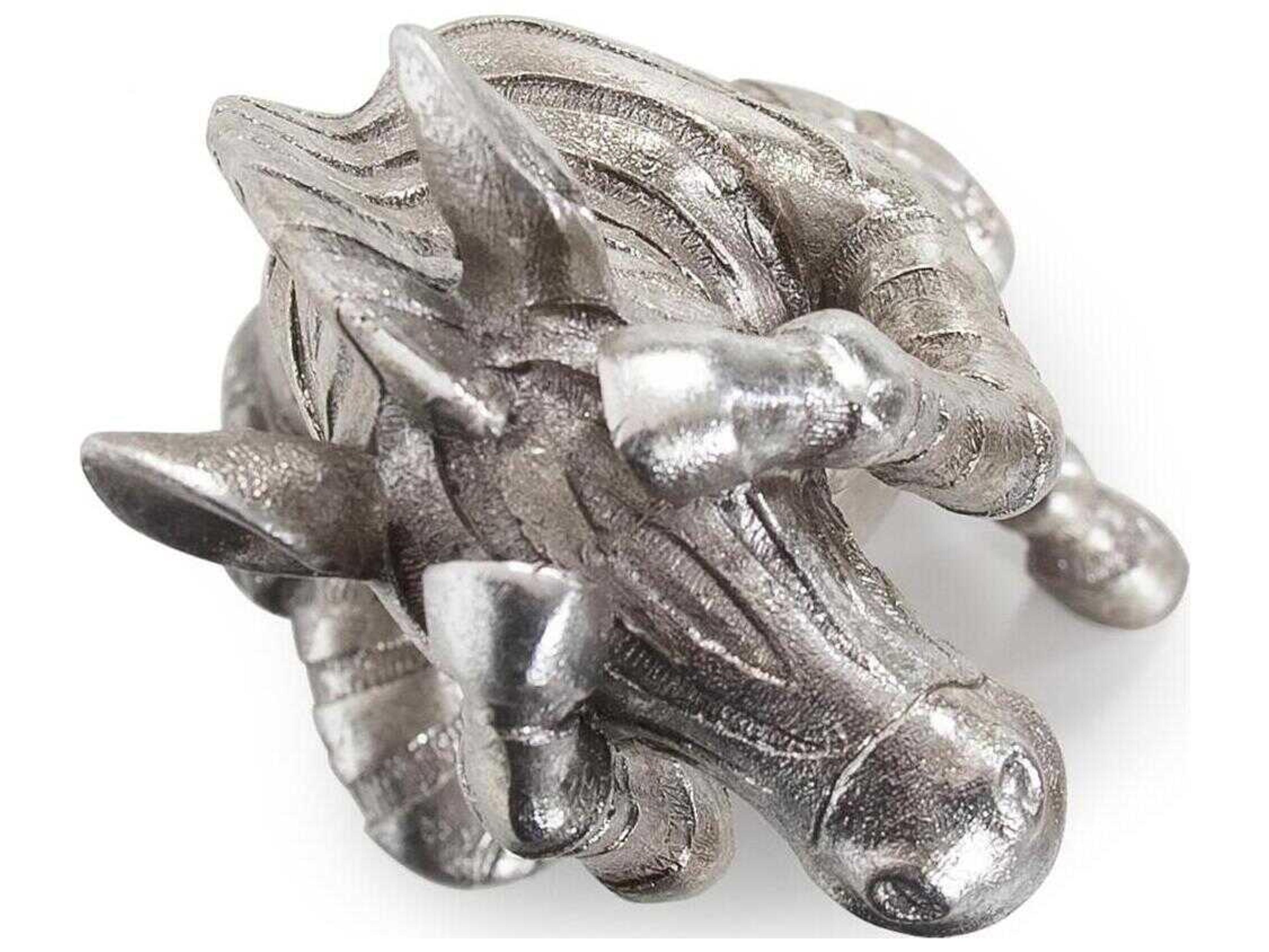 Howard Elliott Antiqued Silver Zuri the Zebra (See No Evil) Sculpture