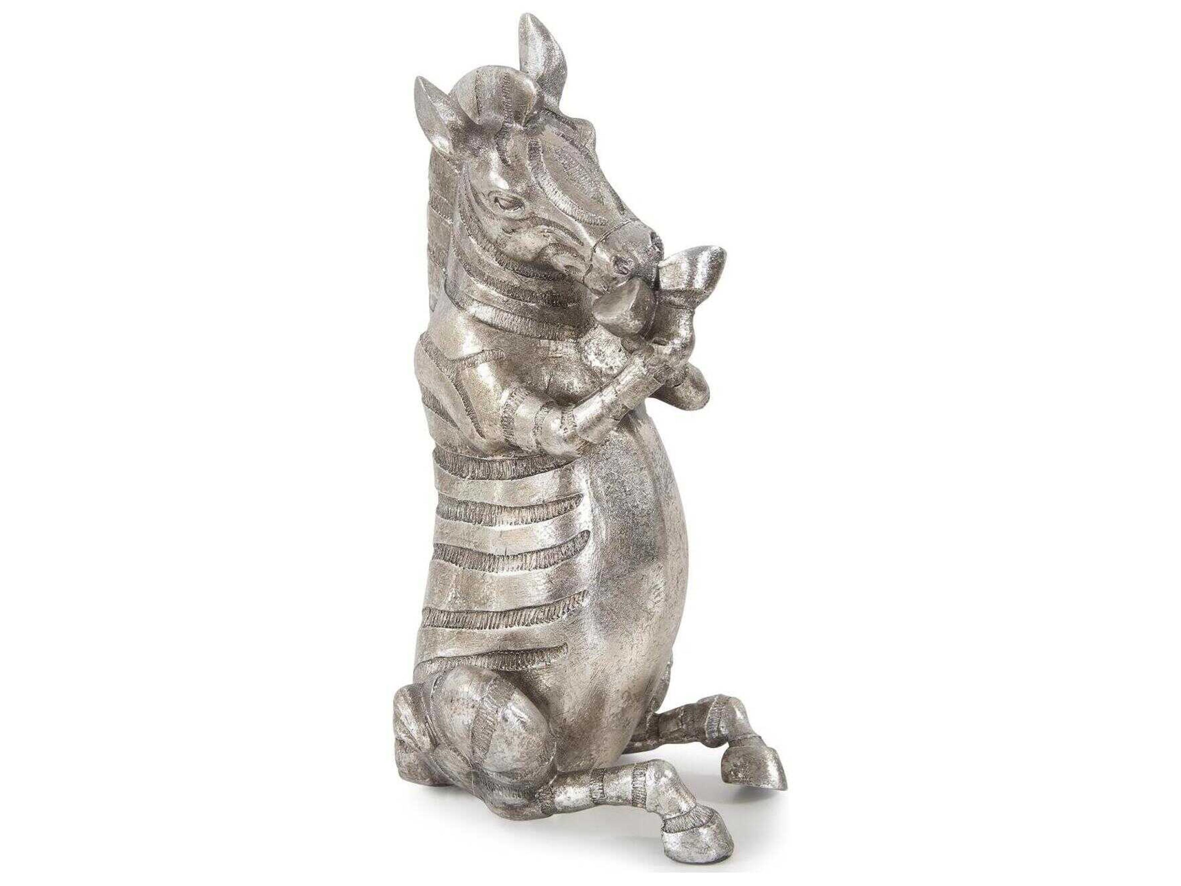Howard Elliott Antiqued Silver Zuri the Zebra (Speak No Evil) Sculpture