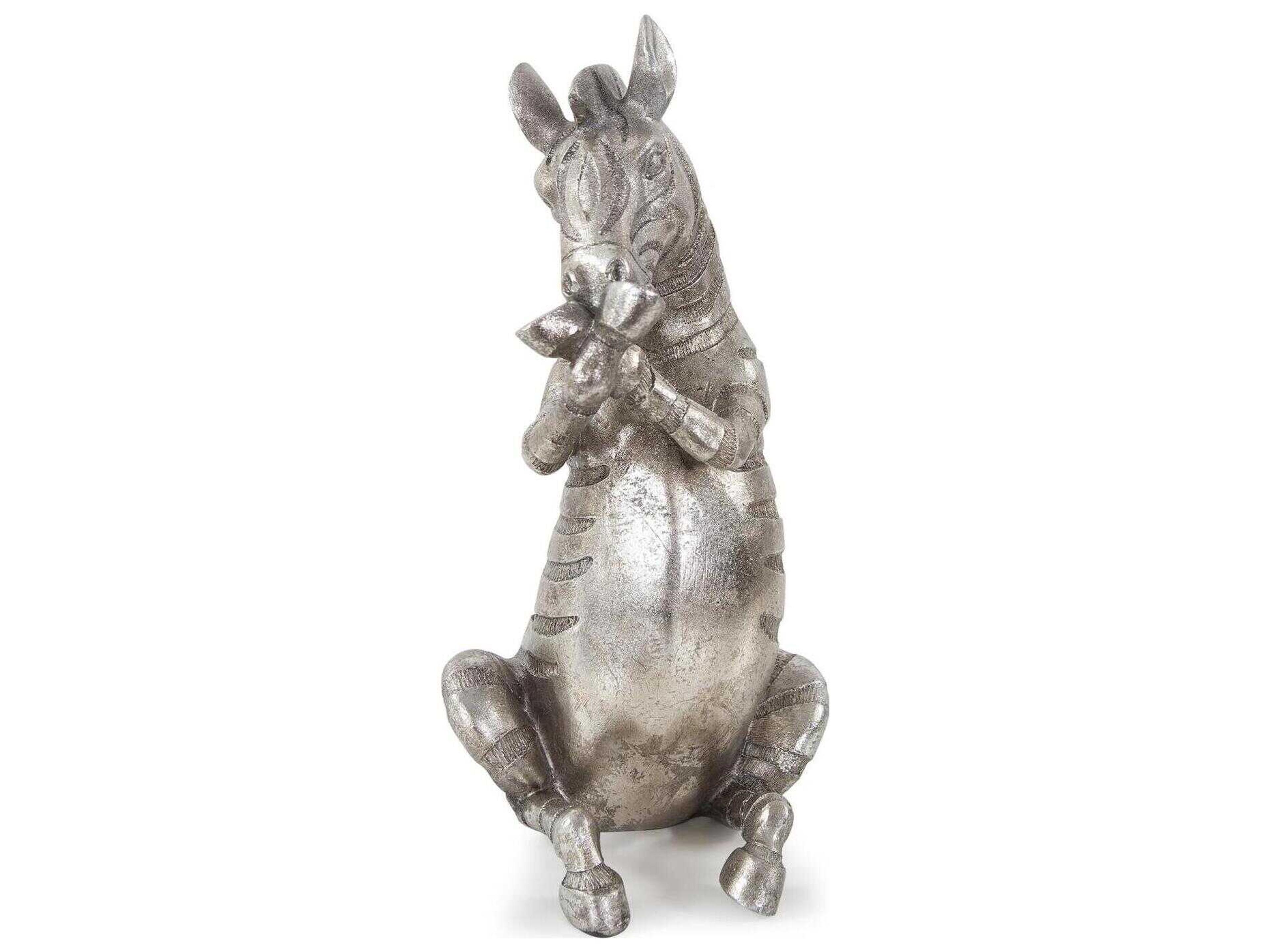 Howard Elliott Antiqued Silver Zuri the Zebra (Speak No Evil) Sculpture