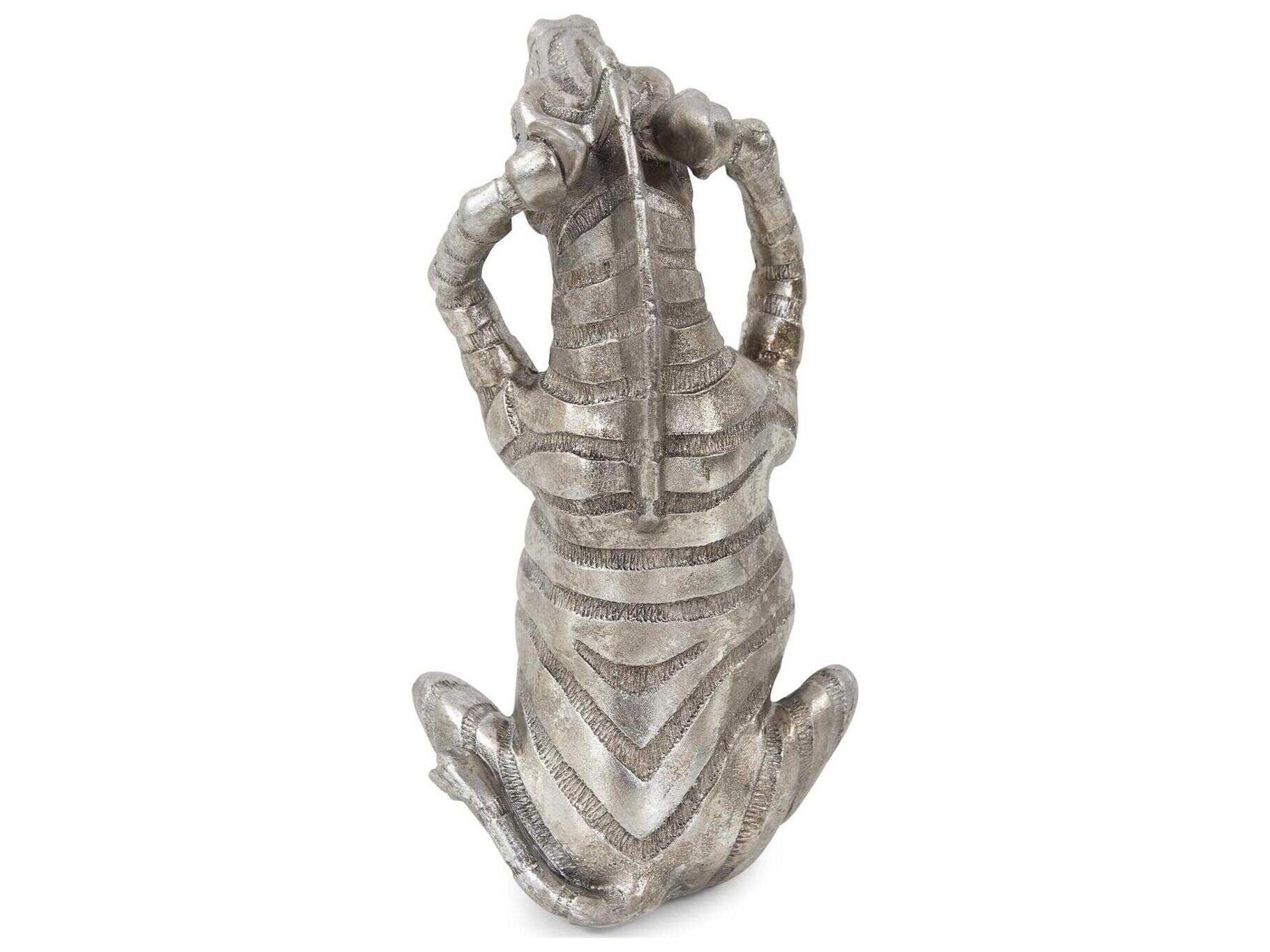 Howard Elliott Antiqued Silver Zuri the Zebra (Hear No Evil) Sculpture