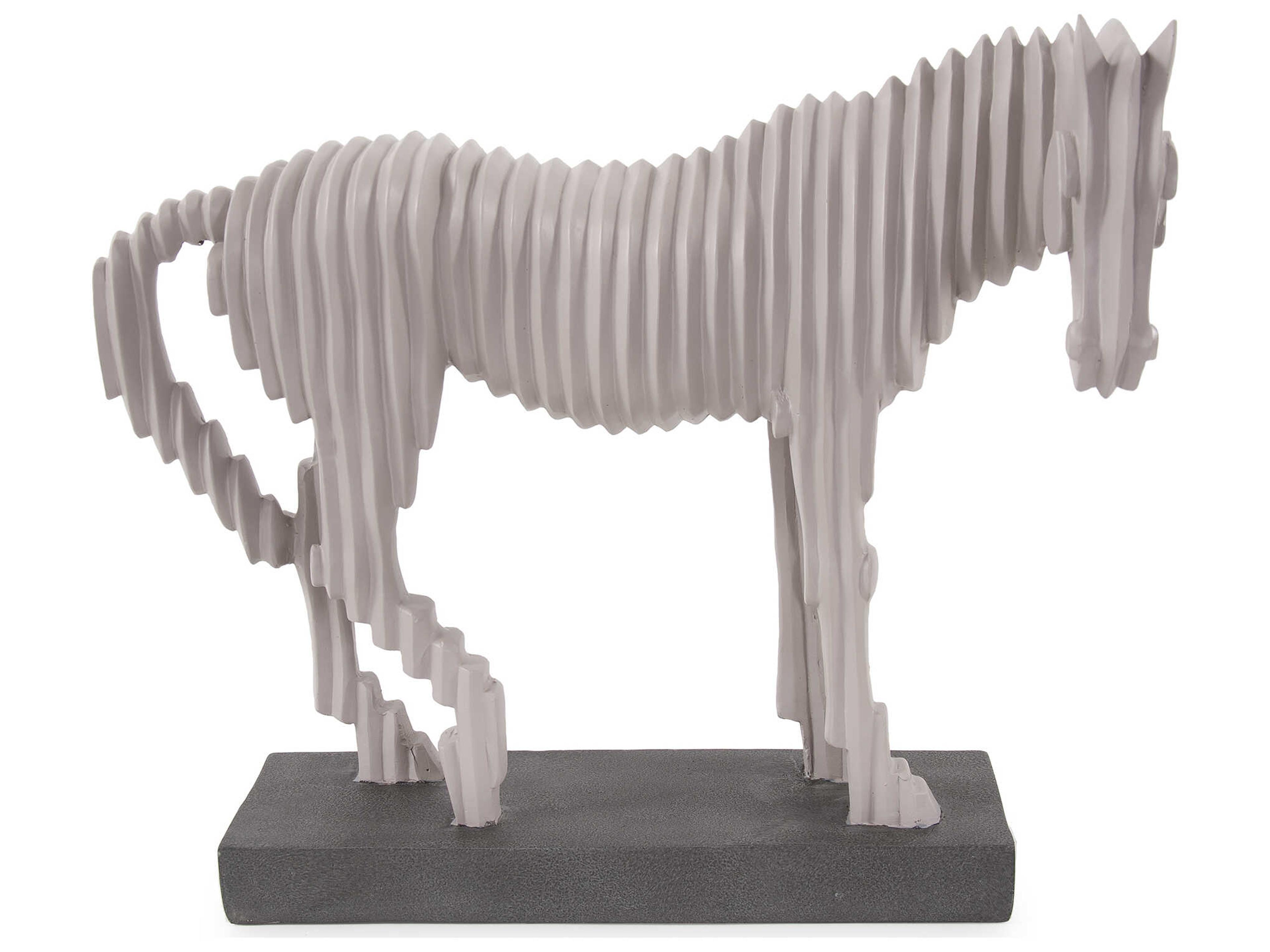 Howard Elliott Matte Gray Minimalist Horse Sculpture