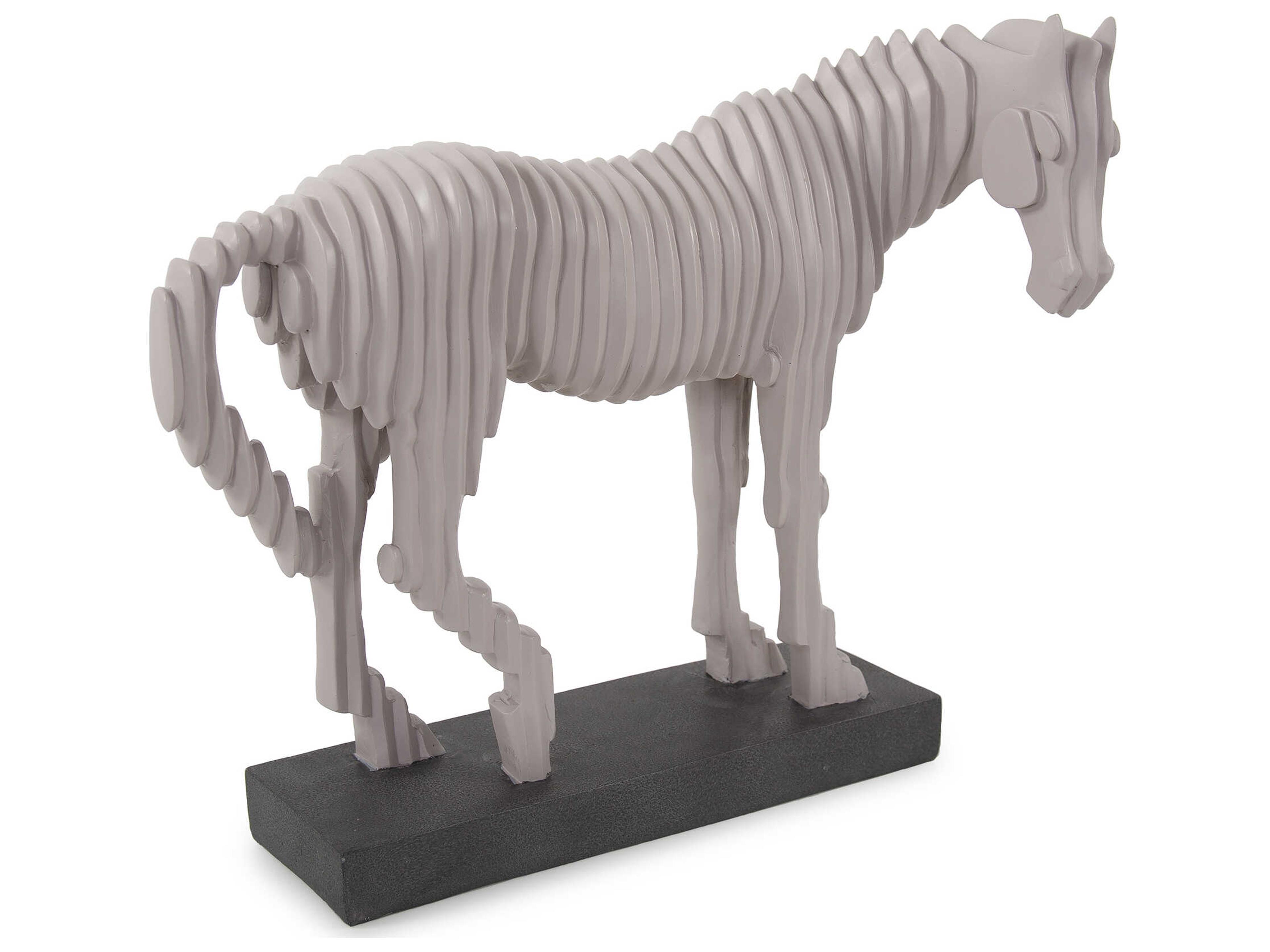 Howard Elliott Matte Gray Minimalist Horse Sculpture