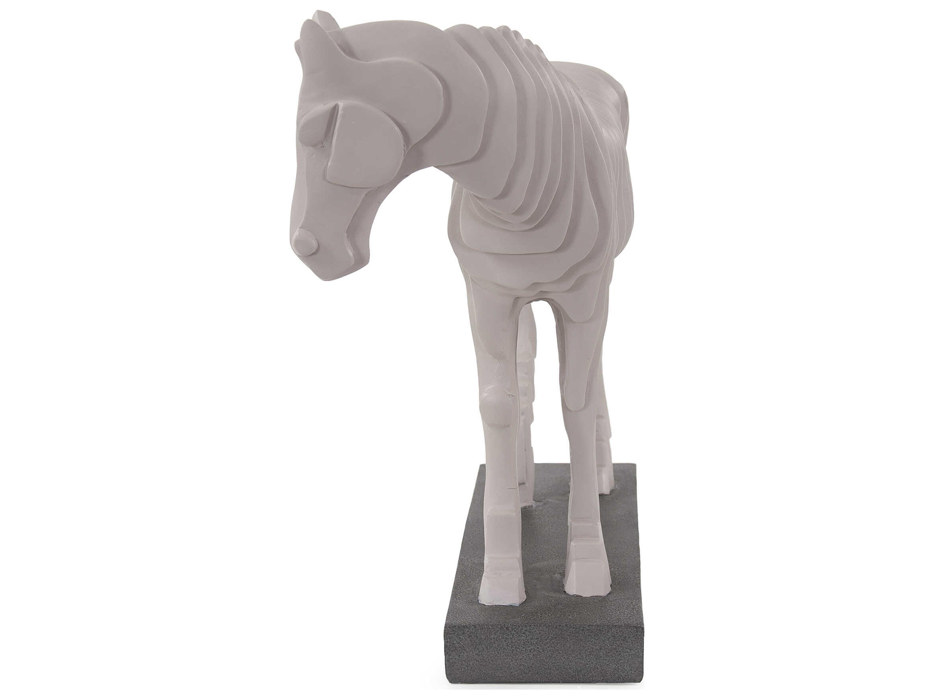 Howard Elliott Matte Gray Minimalist Horse Sculpture