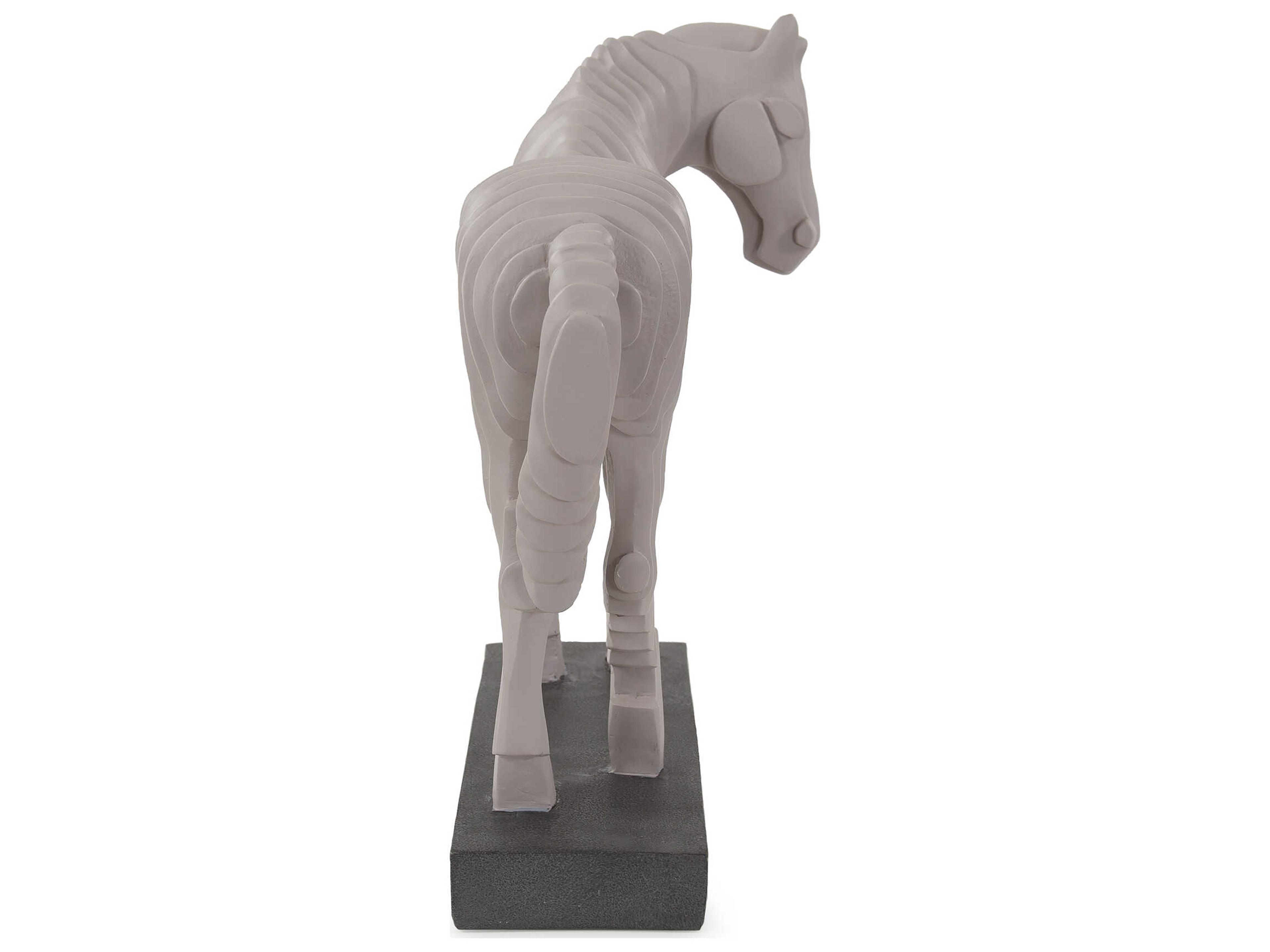 Howard Elliott Matte Gray Minimalist Horse Sculpture