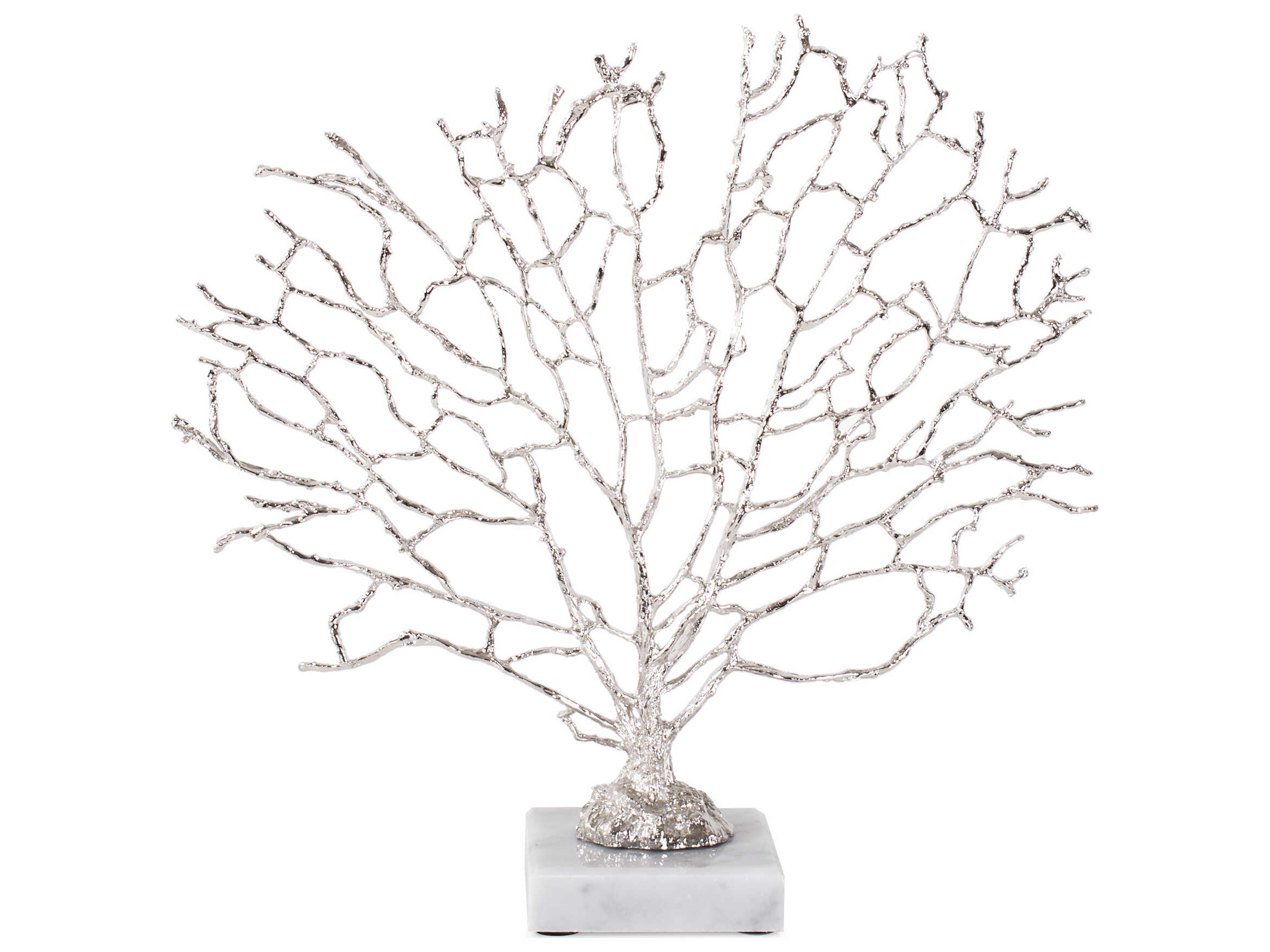Howard Elliott Silver Leaf Study of Coral Sculpture