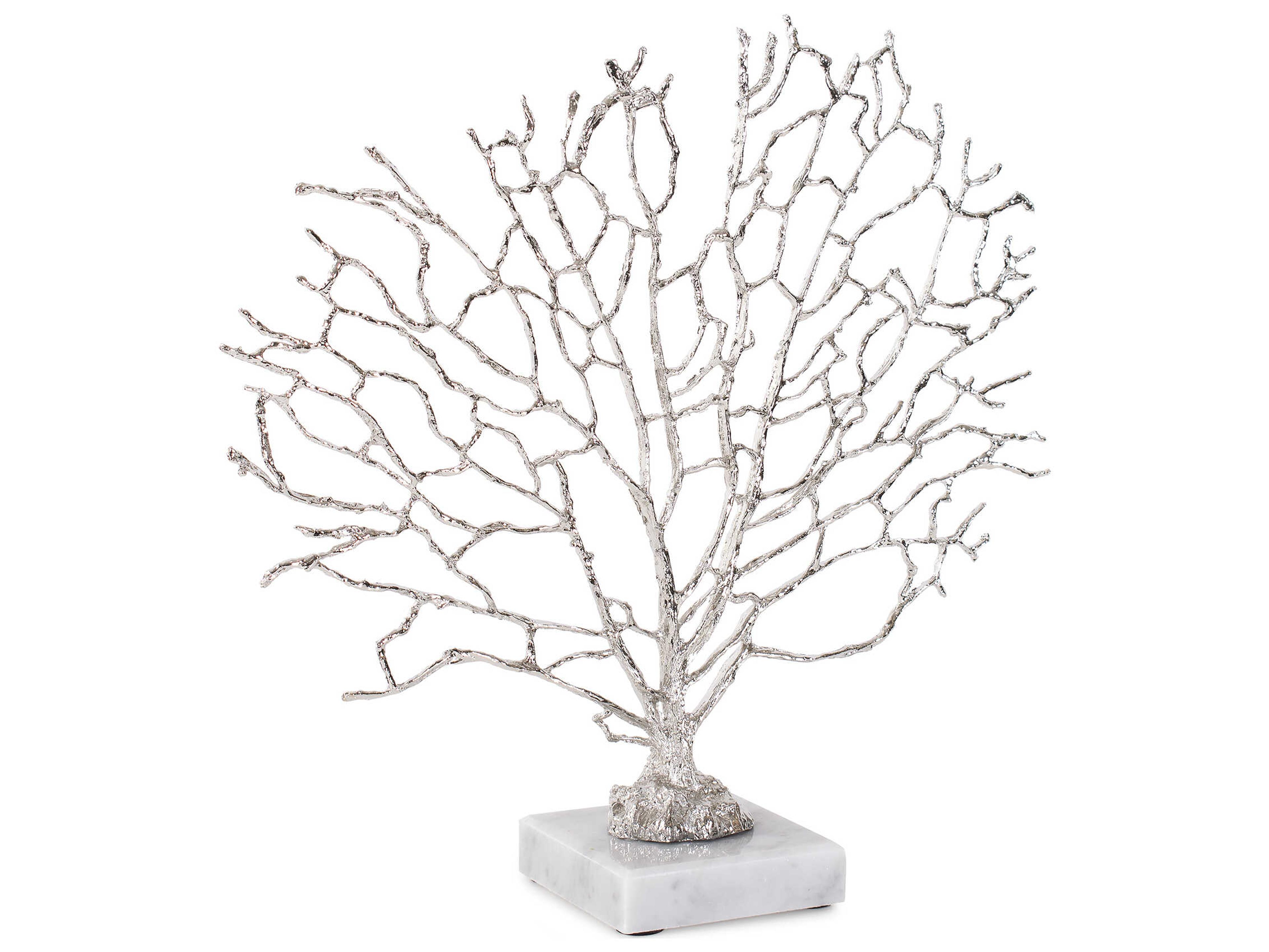Howard Elliott Silver Leaf Study of Coral Sculpture