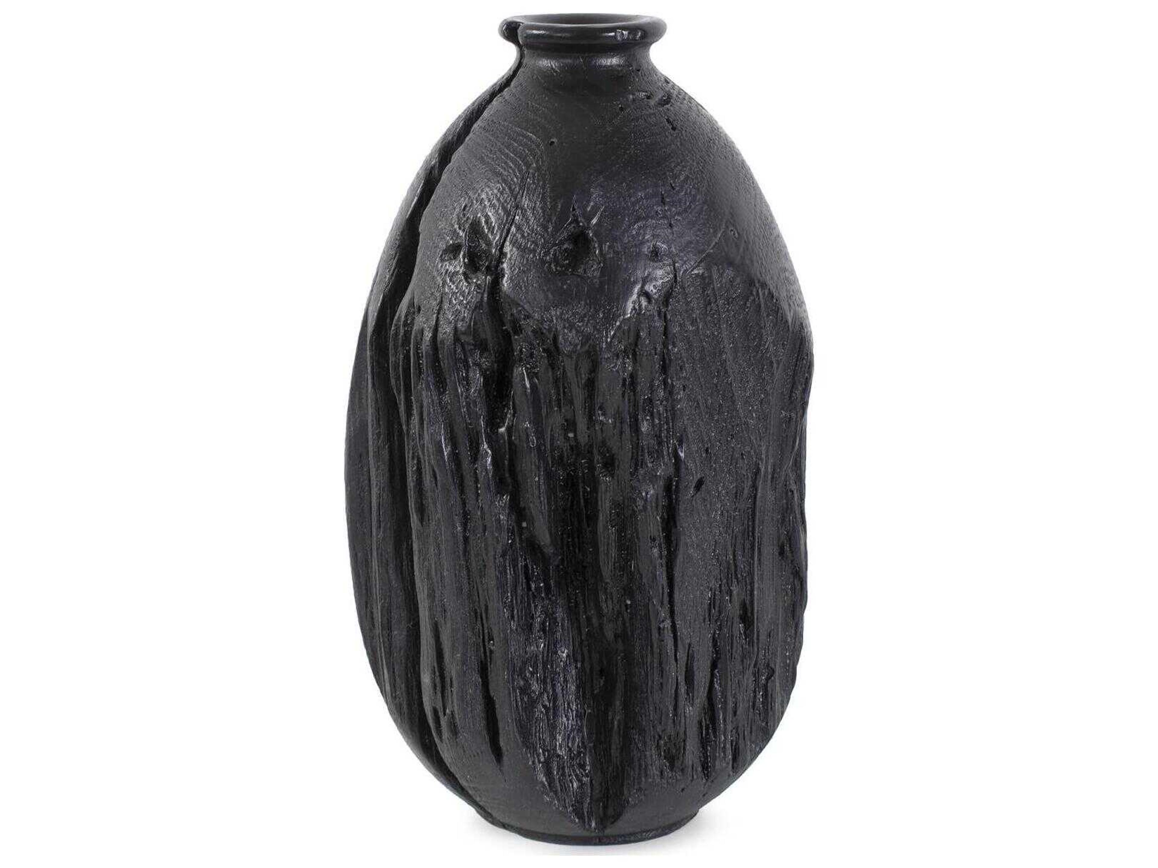 Howard Elliott Haru Textured Matte Black Vase