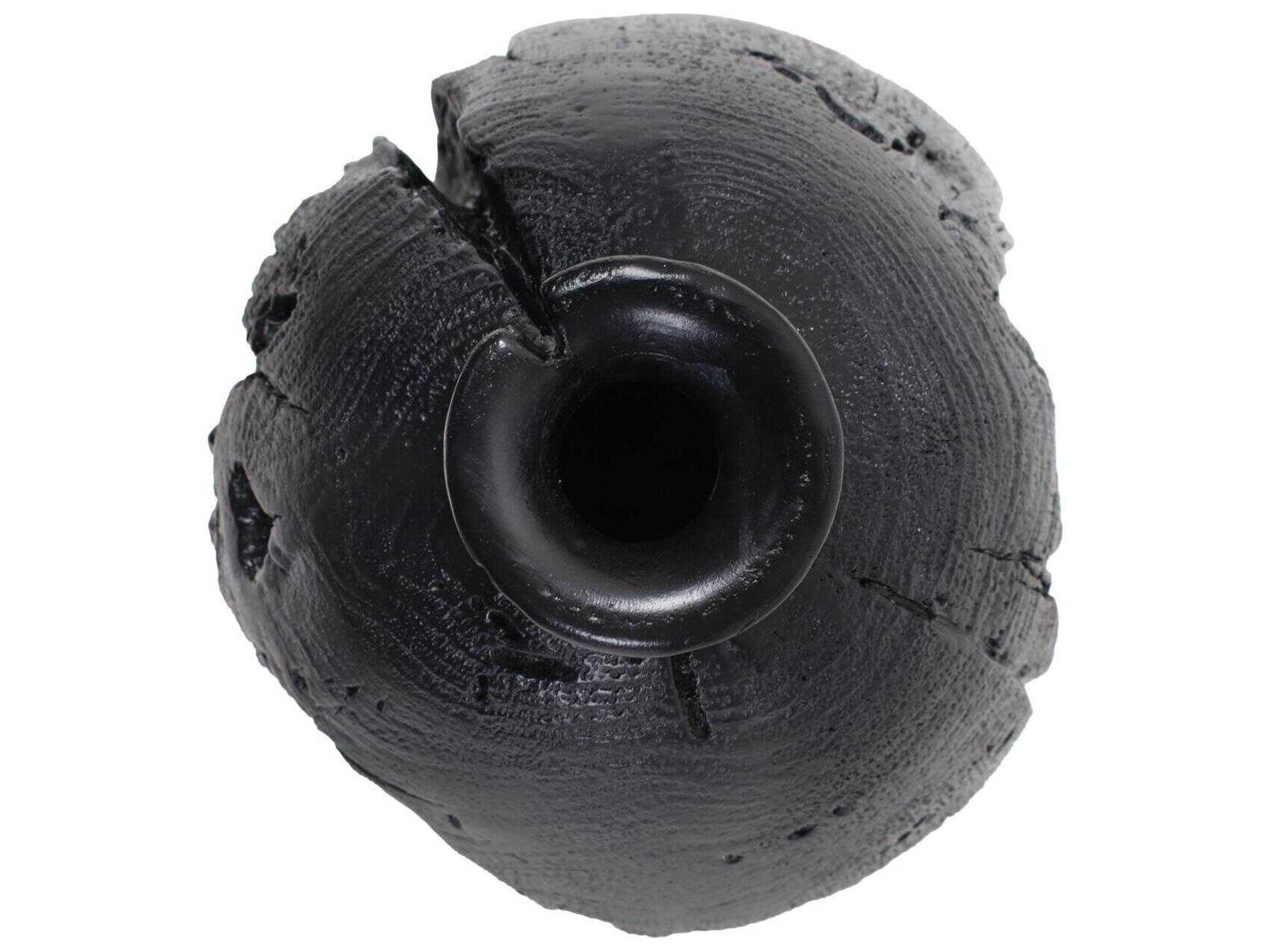 Howard Elliott Haru Textured Matte Black Vase