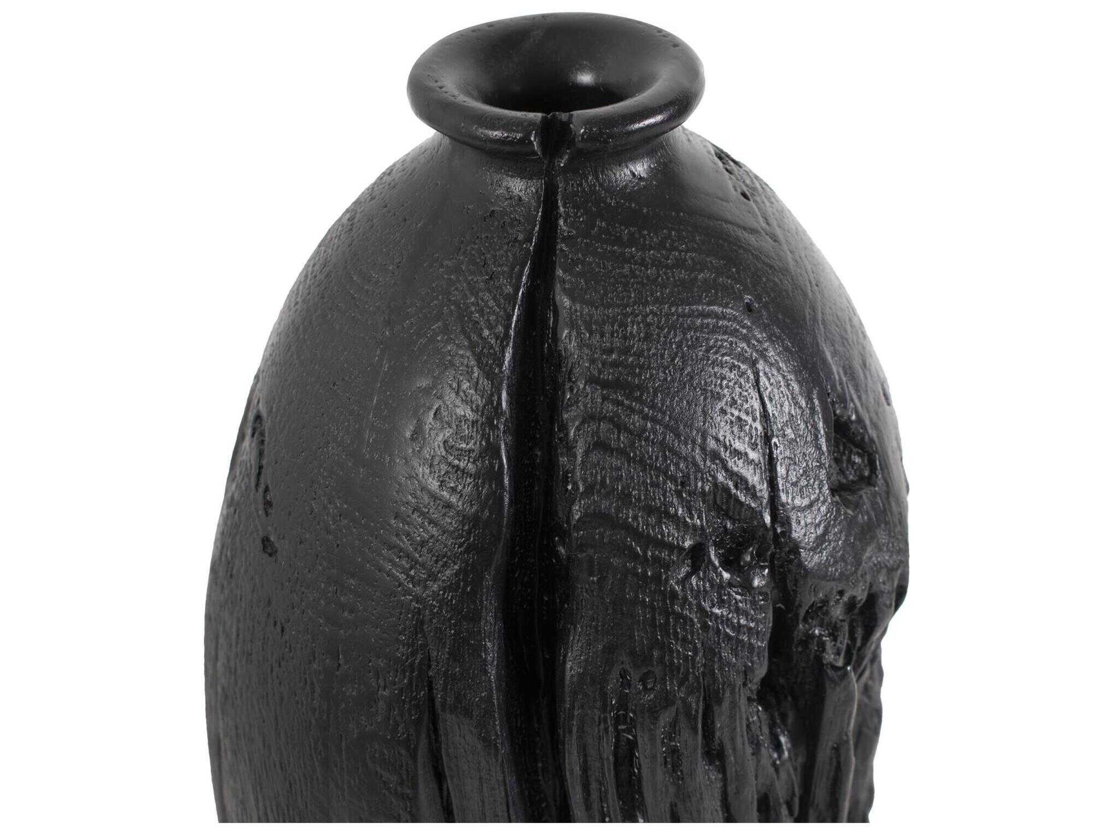Howard Elliott Haru Textured Matte Black Vase