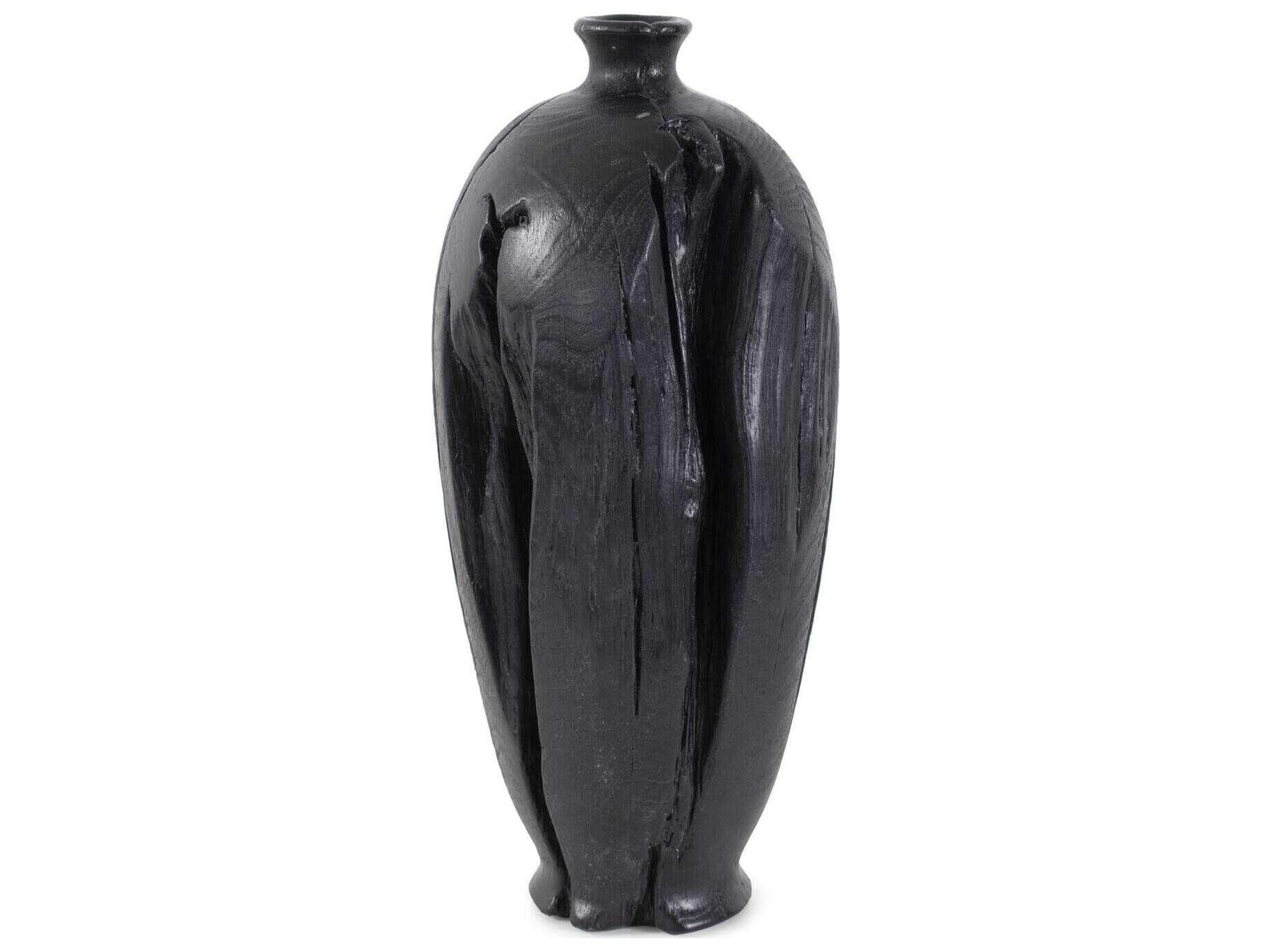 Haru Textured Matte Black Vase
