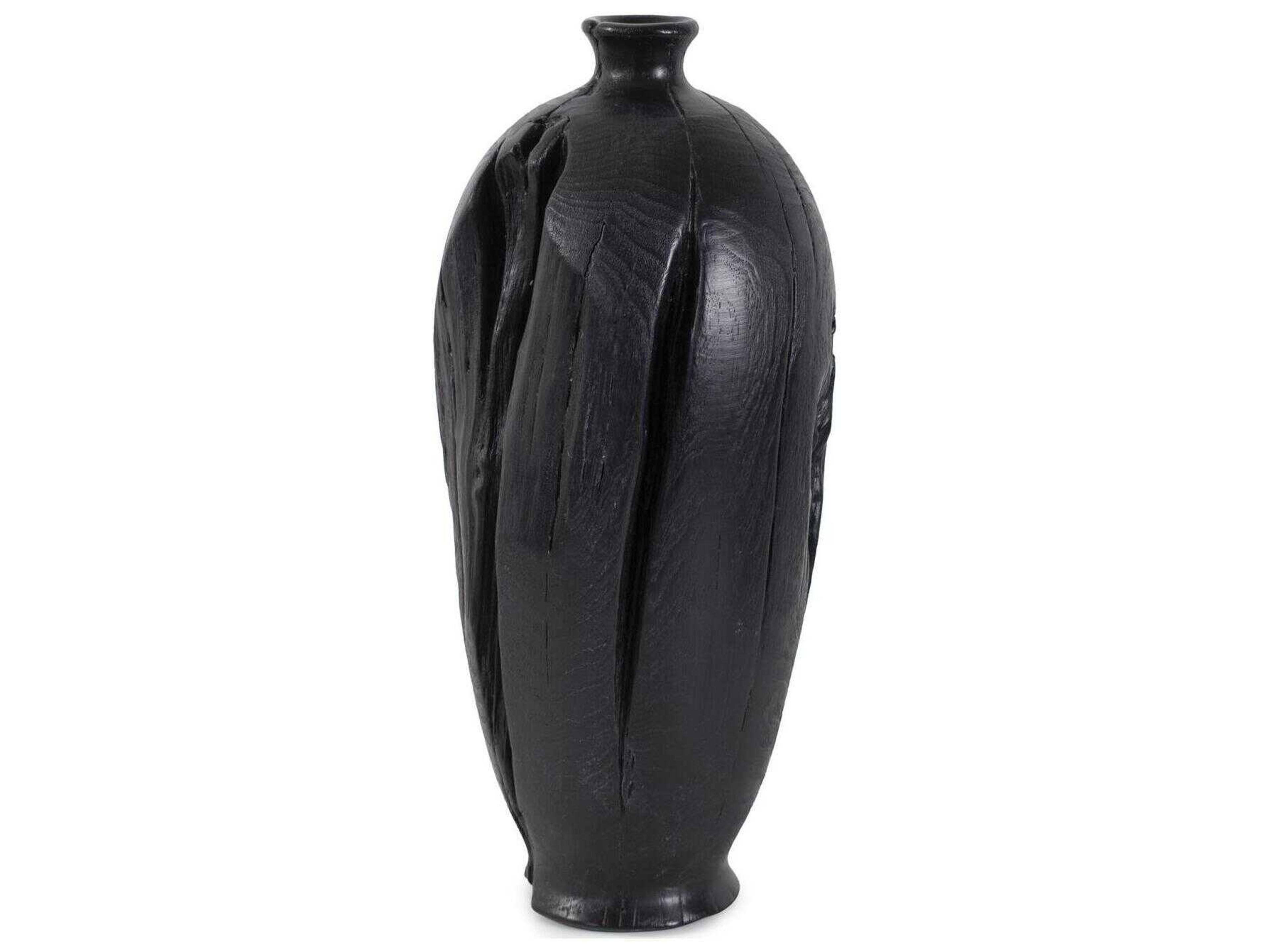 Howard Elliott Haru Textured Matte Black Vase