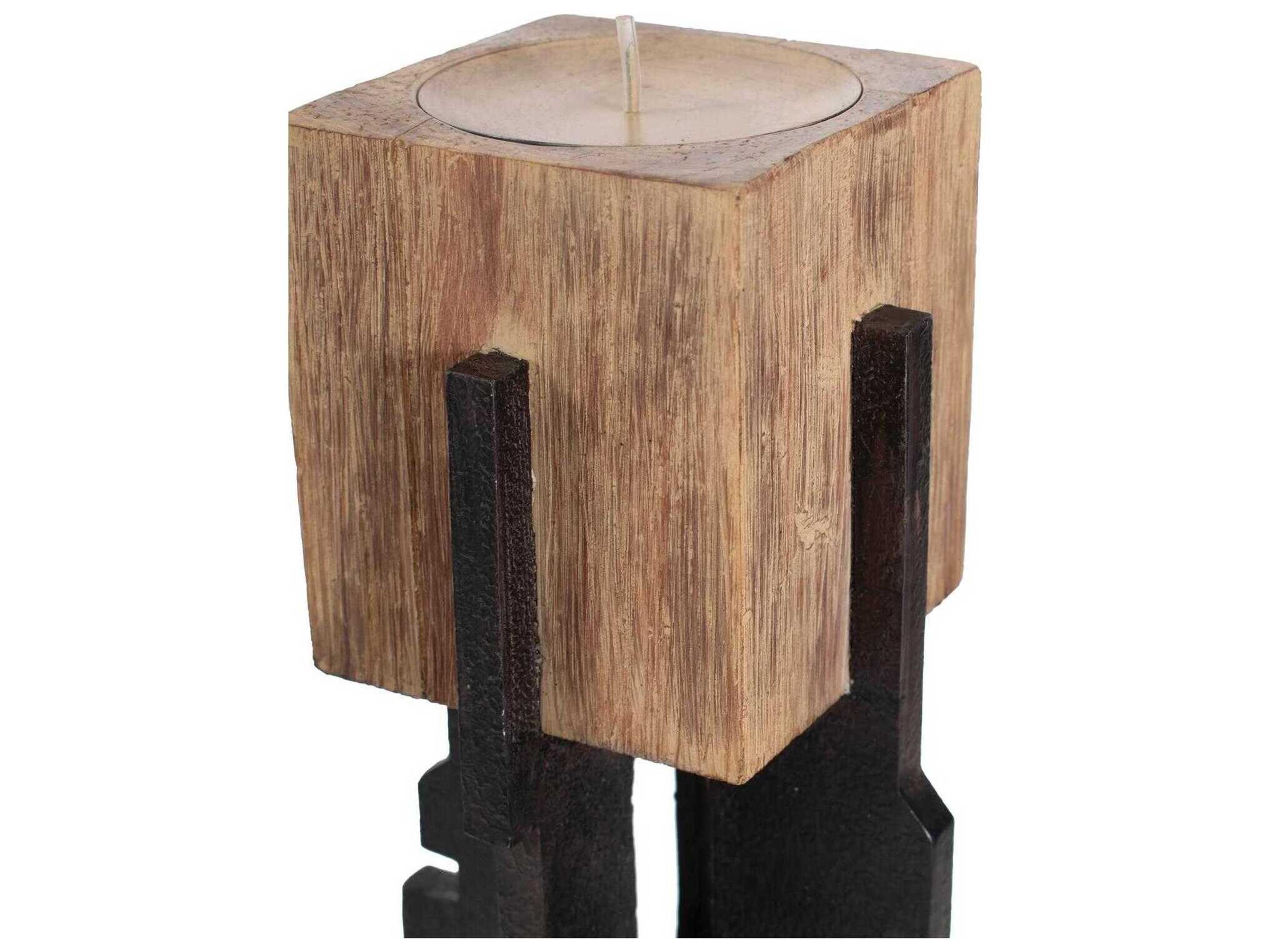 Howard Elliott Sand Cade Architectural Pillar Candle Holder