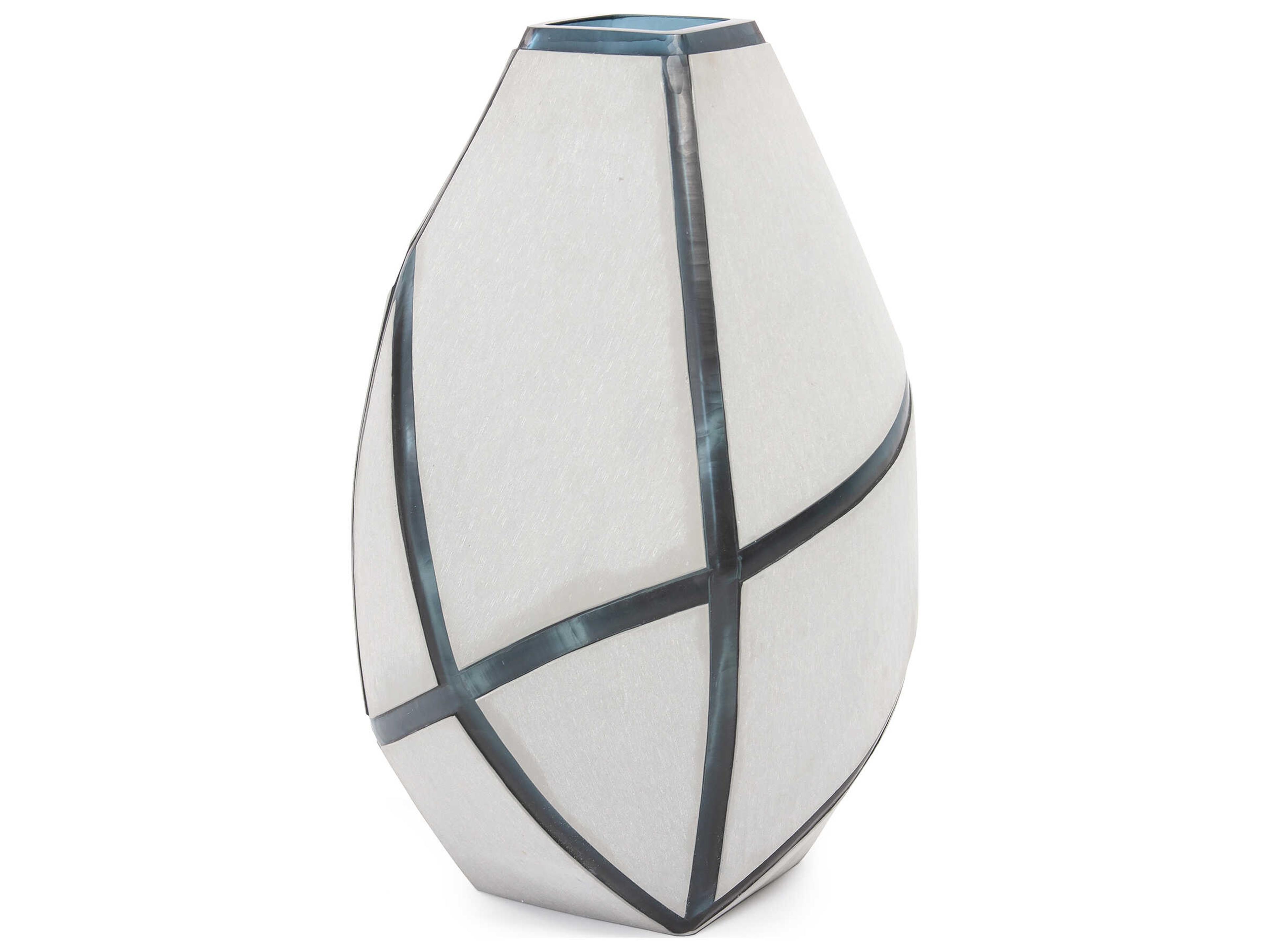 Howard Elliott Bain Taupe Deep Aqua Vase