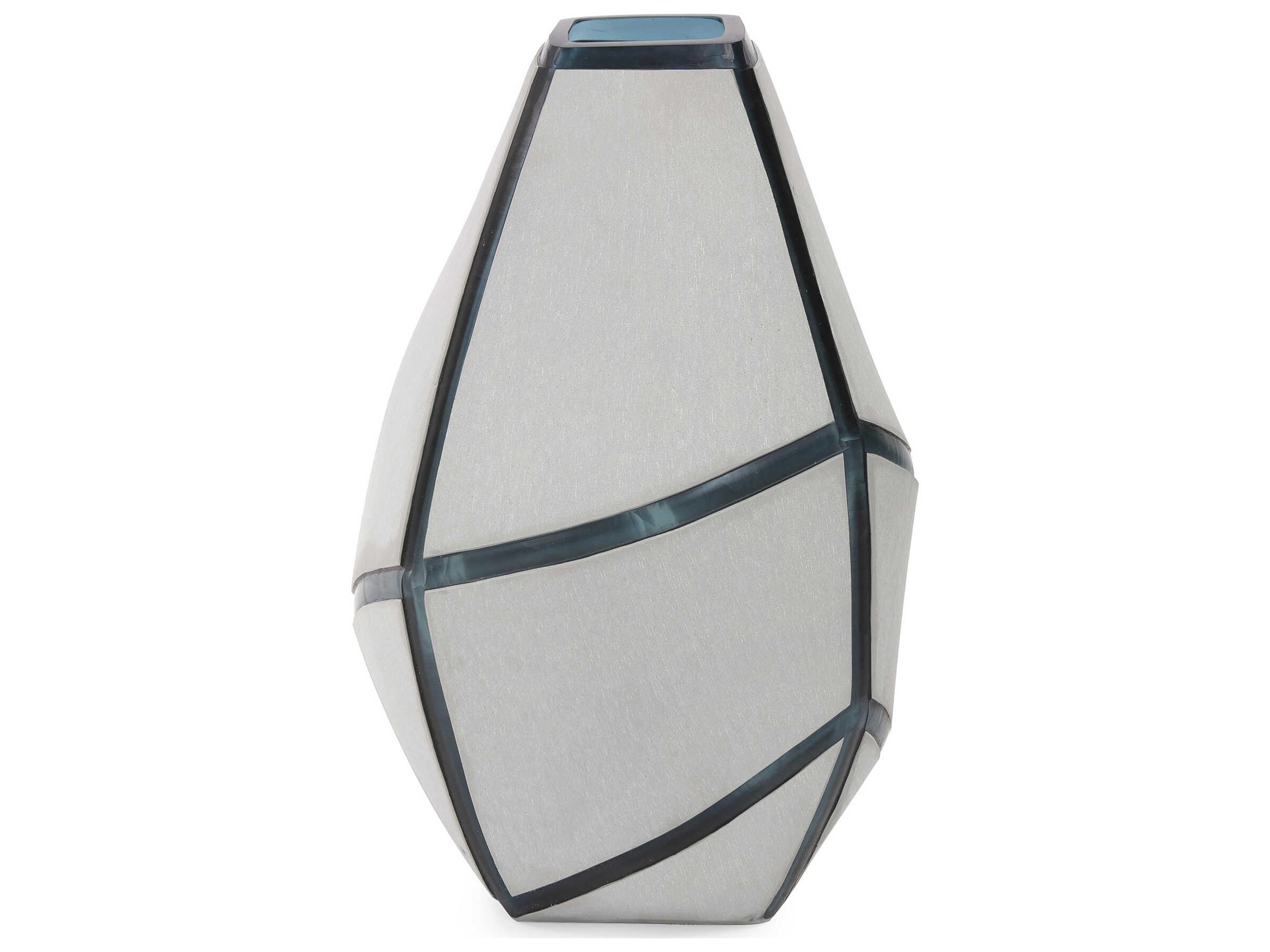 Howard Elliott Bain Taupe Deep Aqua Vase